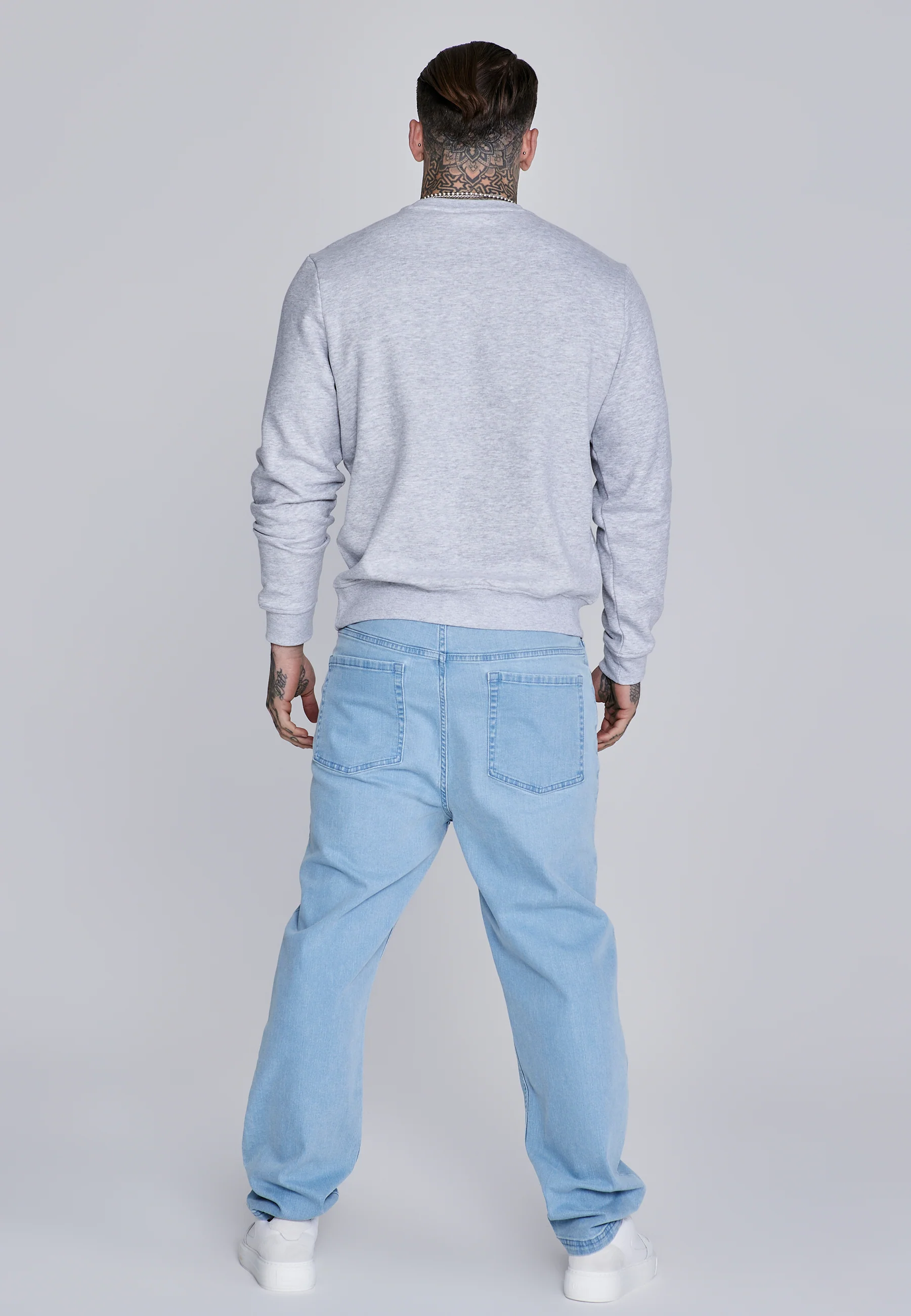 Grey Marl Essentials Sweater - Image 5