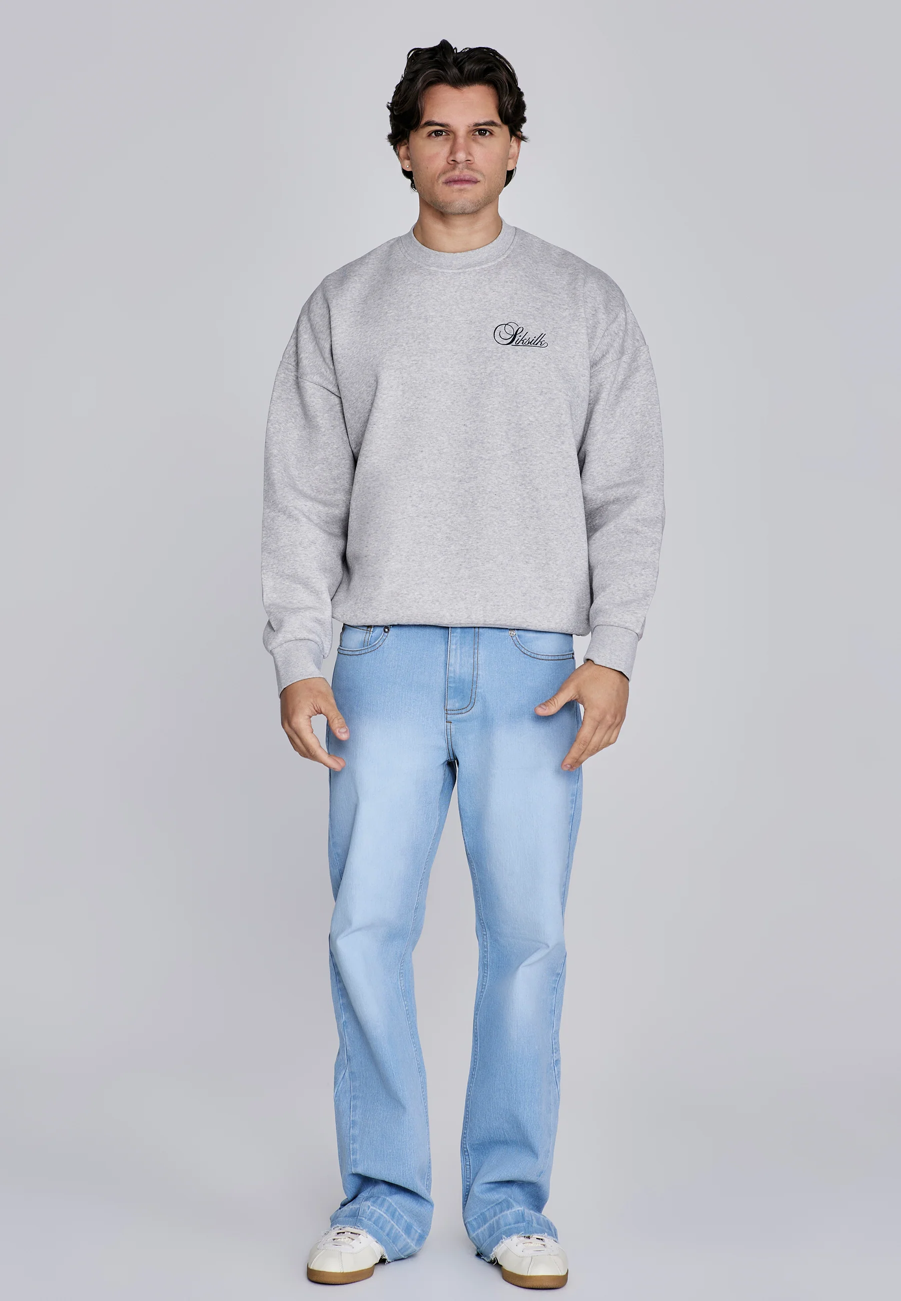 Grey Marl Essentials Sweater - Image 4