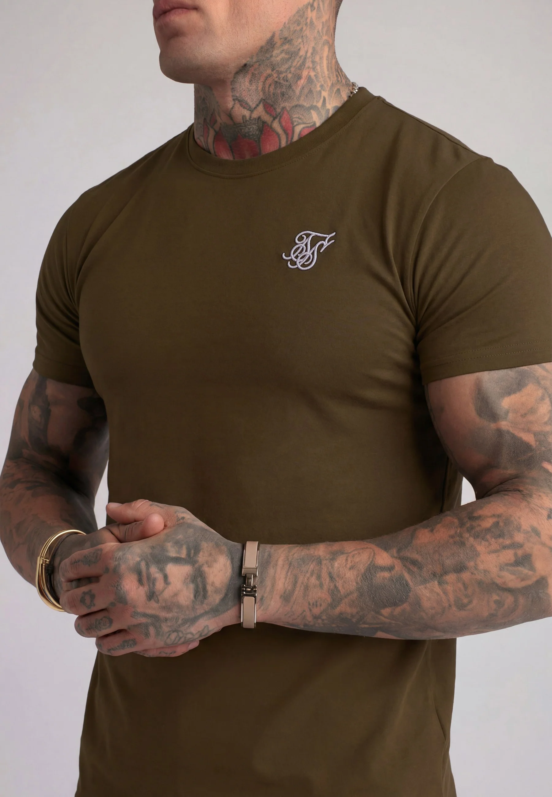 Khaki Green Essentials T-Shirt - Image 2
