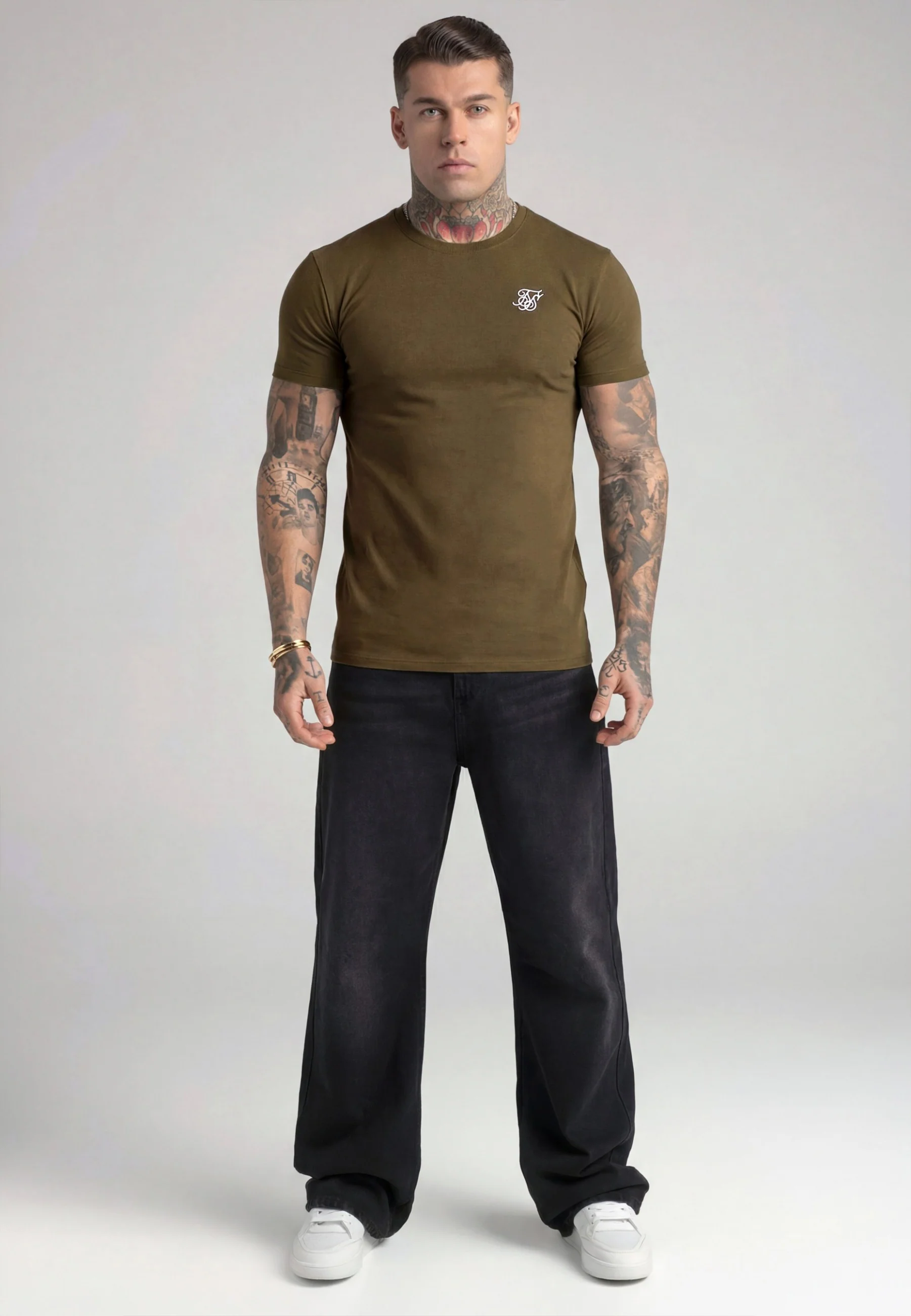 Khaki Green Essentials T-Shirt - Image 3