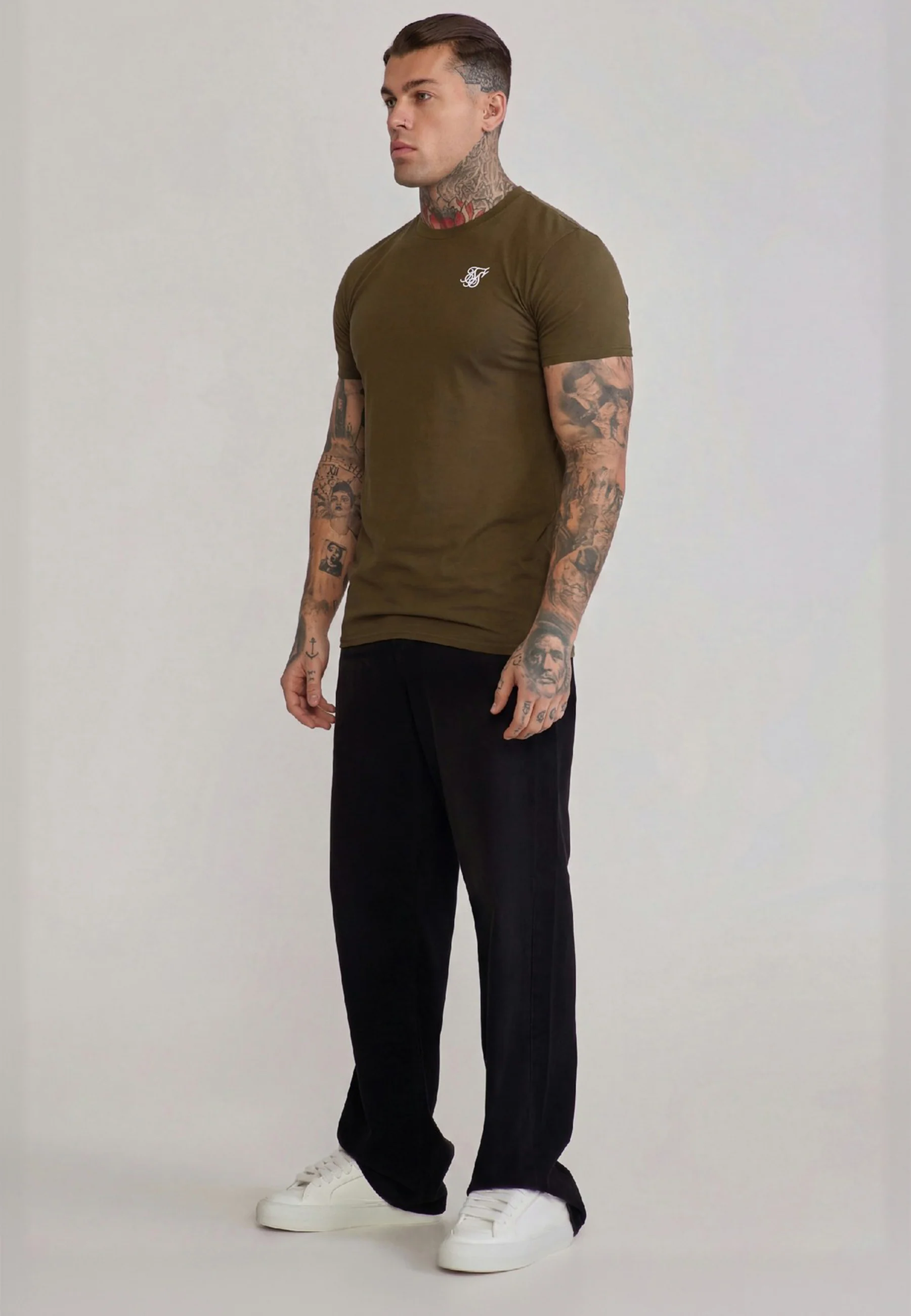 Khaki Green Essentials T-Shirt - Image 4
