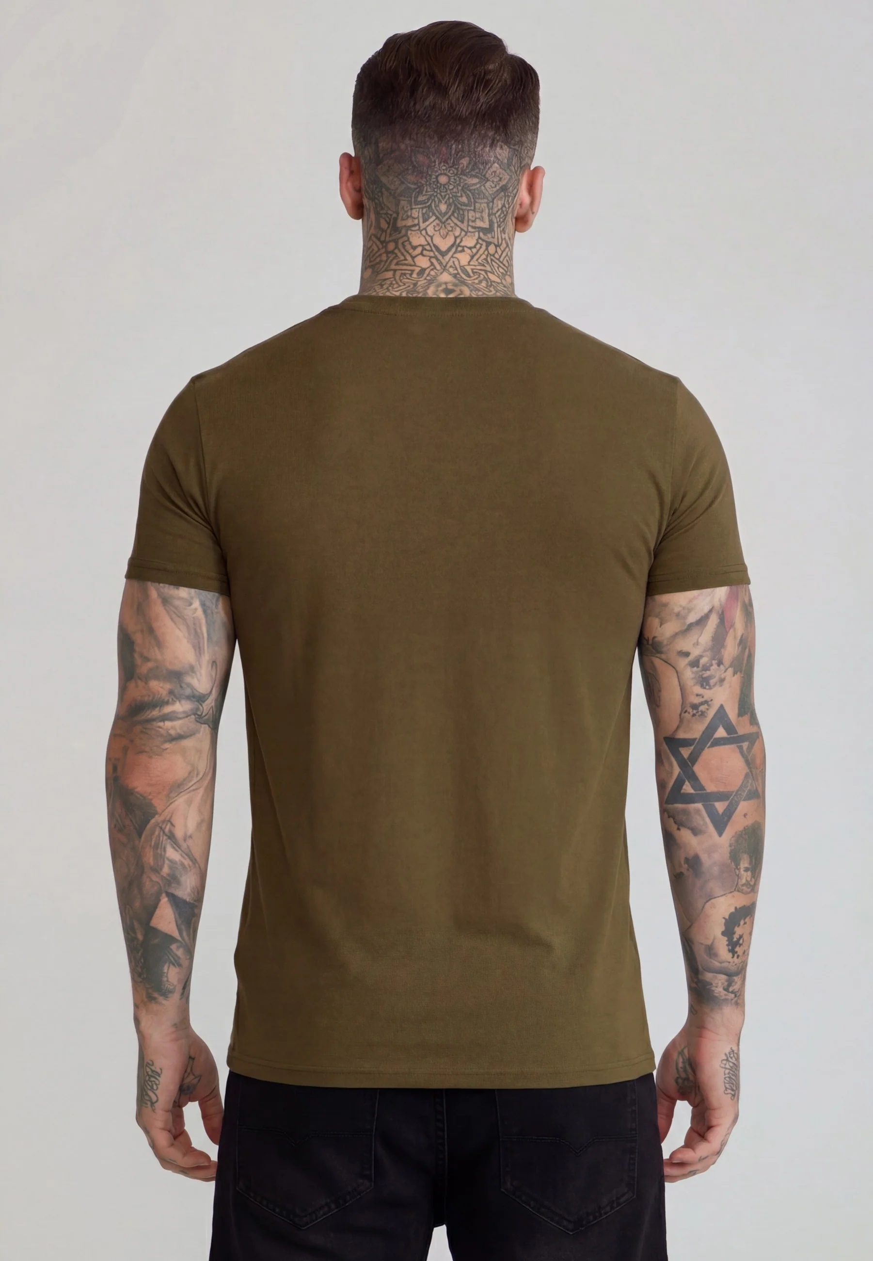 Khaki Green Essentials T-Shirt - Image 5