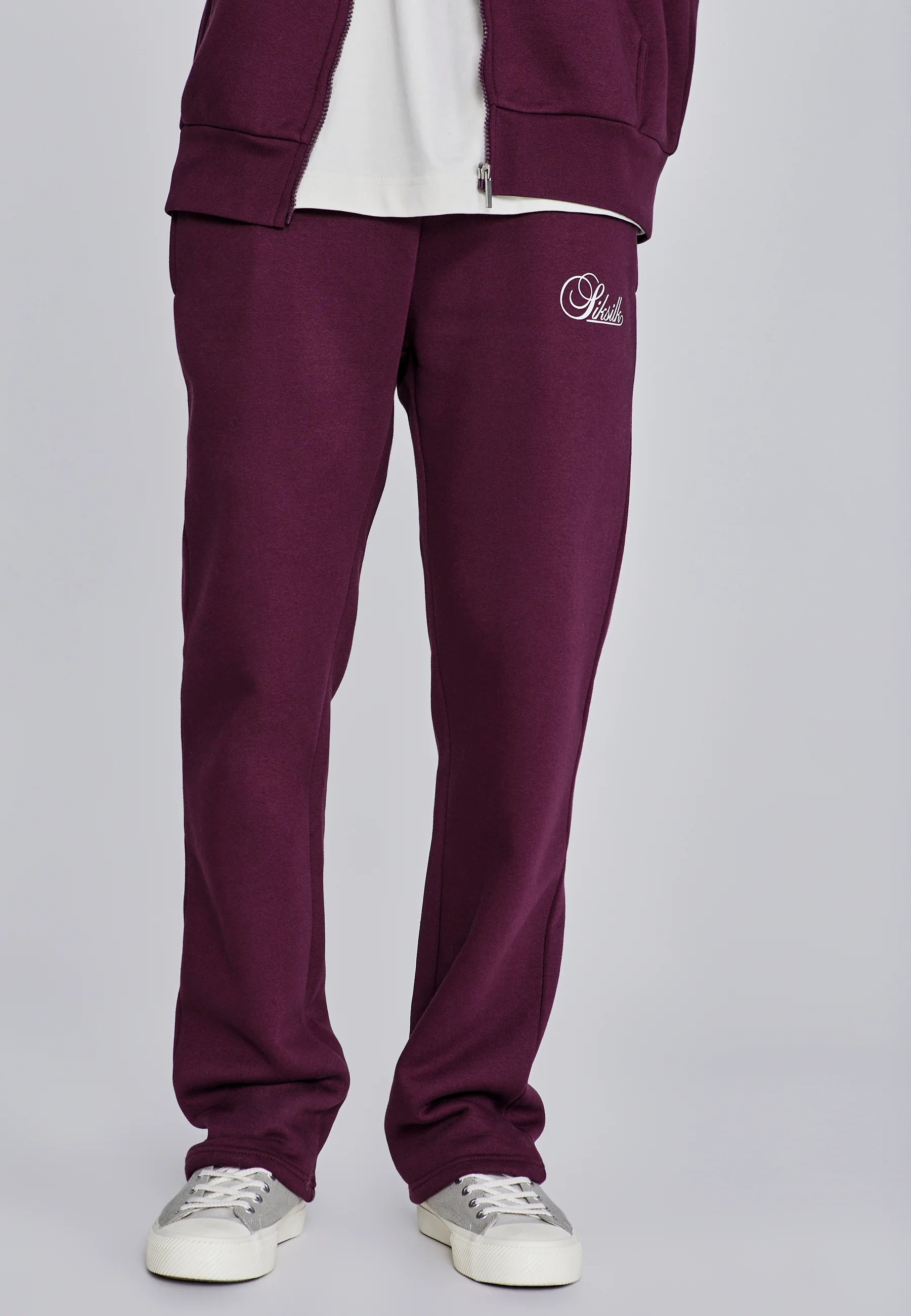 Burgundy Essentials Track Pants - Image 2
