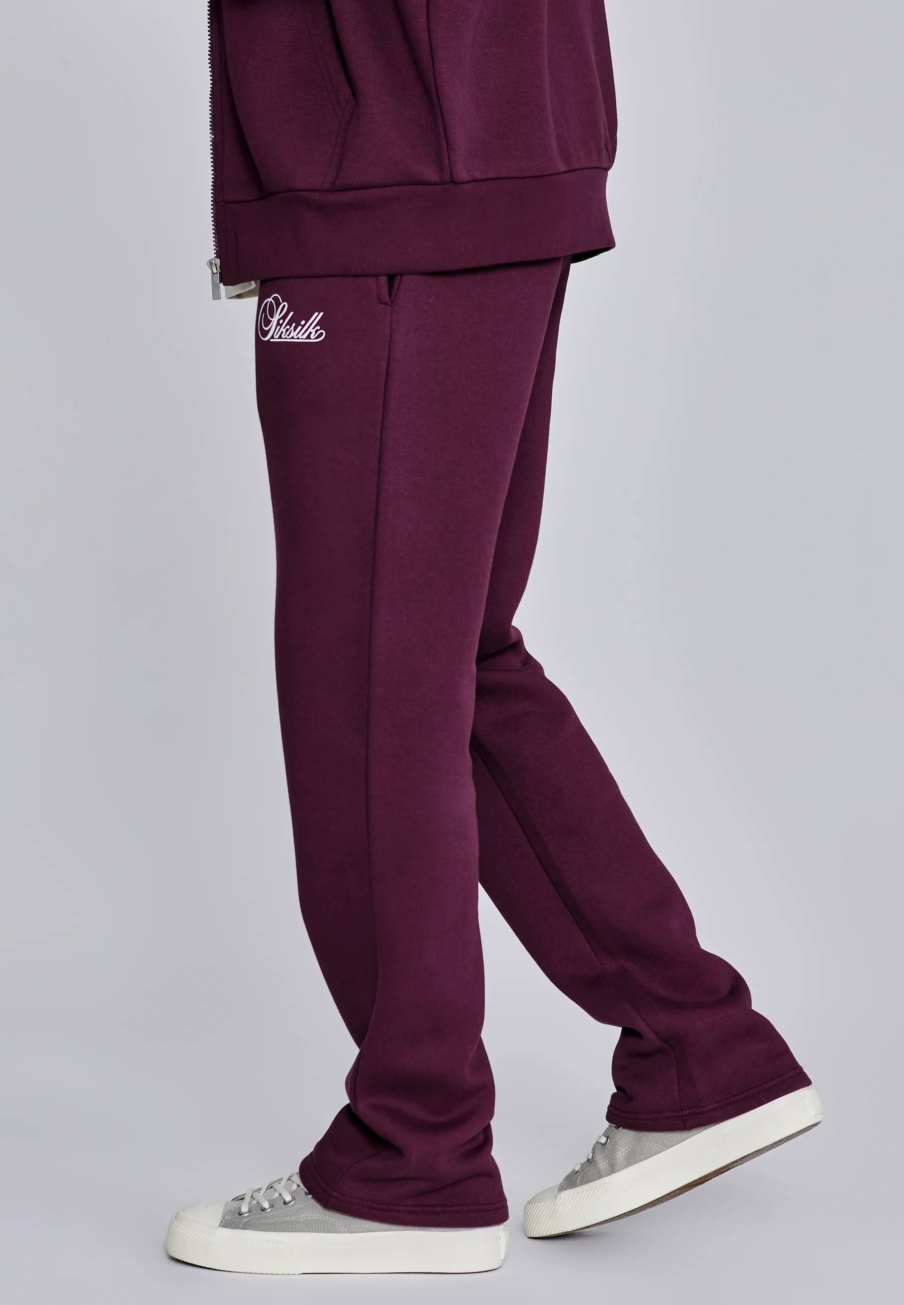 Burgundy Essentials Track Pants - Image 3