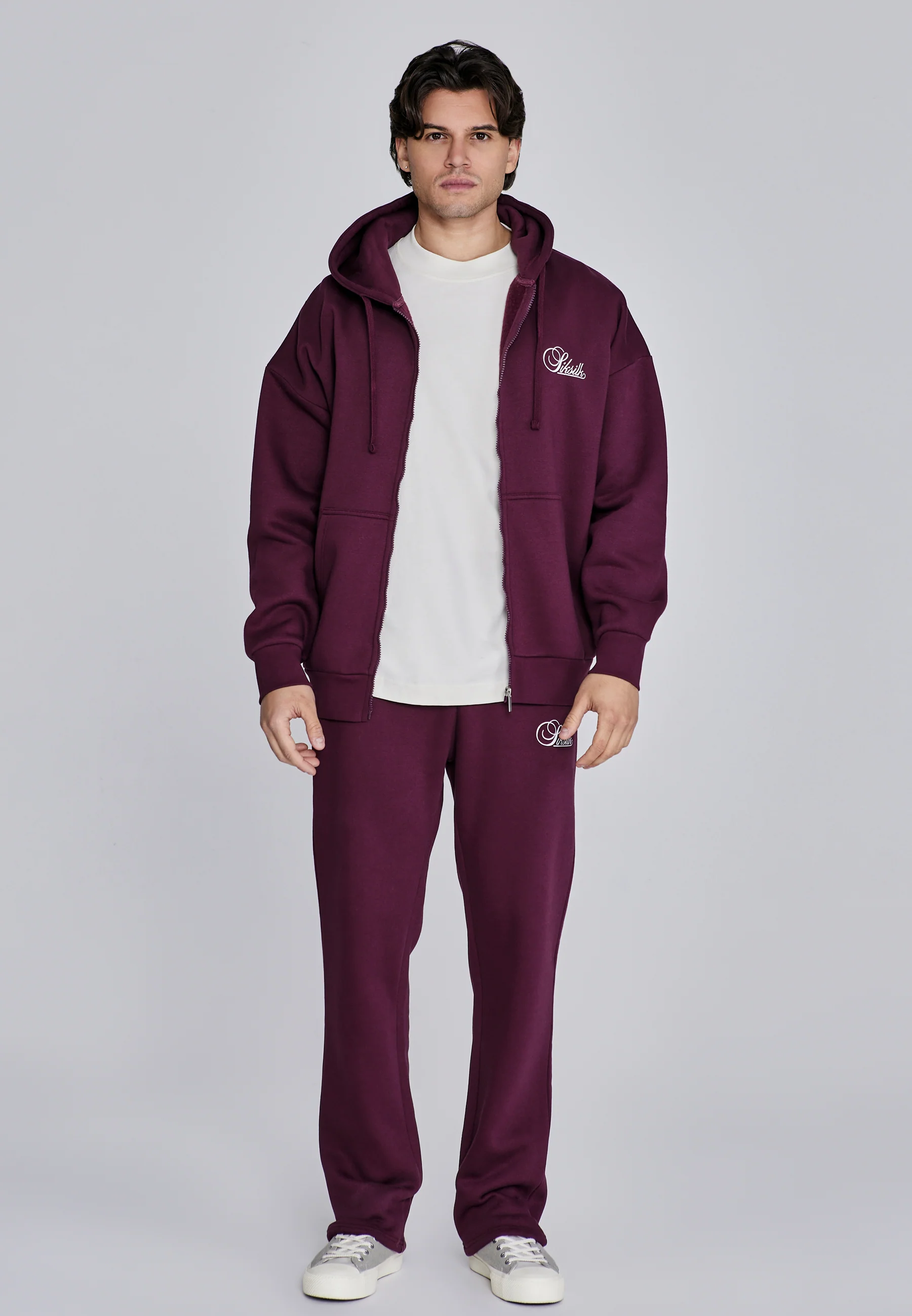 Burgundy Essentials Track Pants - Image 4