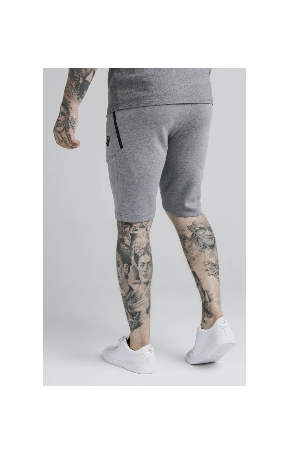 SikSilk Exhibit Function Shorts - Grey Marl - Image 2