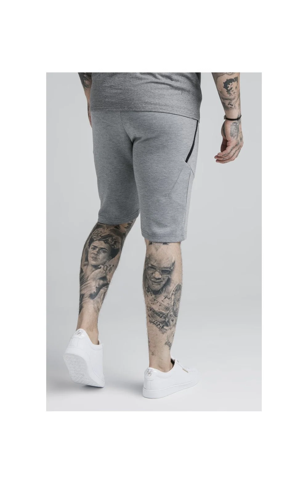 SikSilk Exhibit Function Shorts - Grey Marl - Image 3