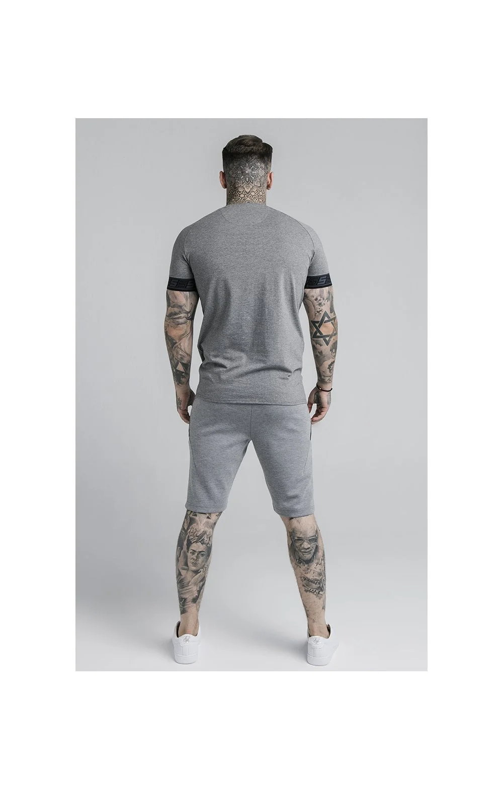 SikSilk Exhibit Function Shorts - Grey Marl - Image 5