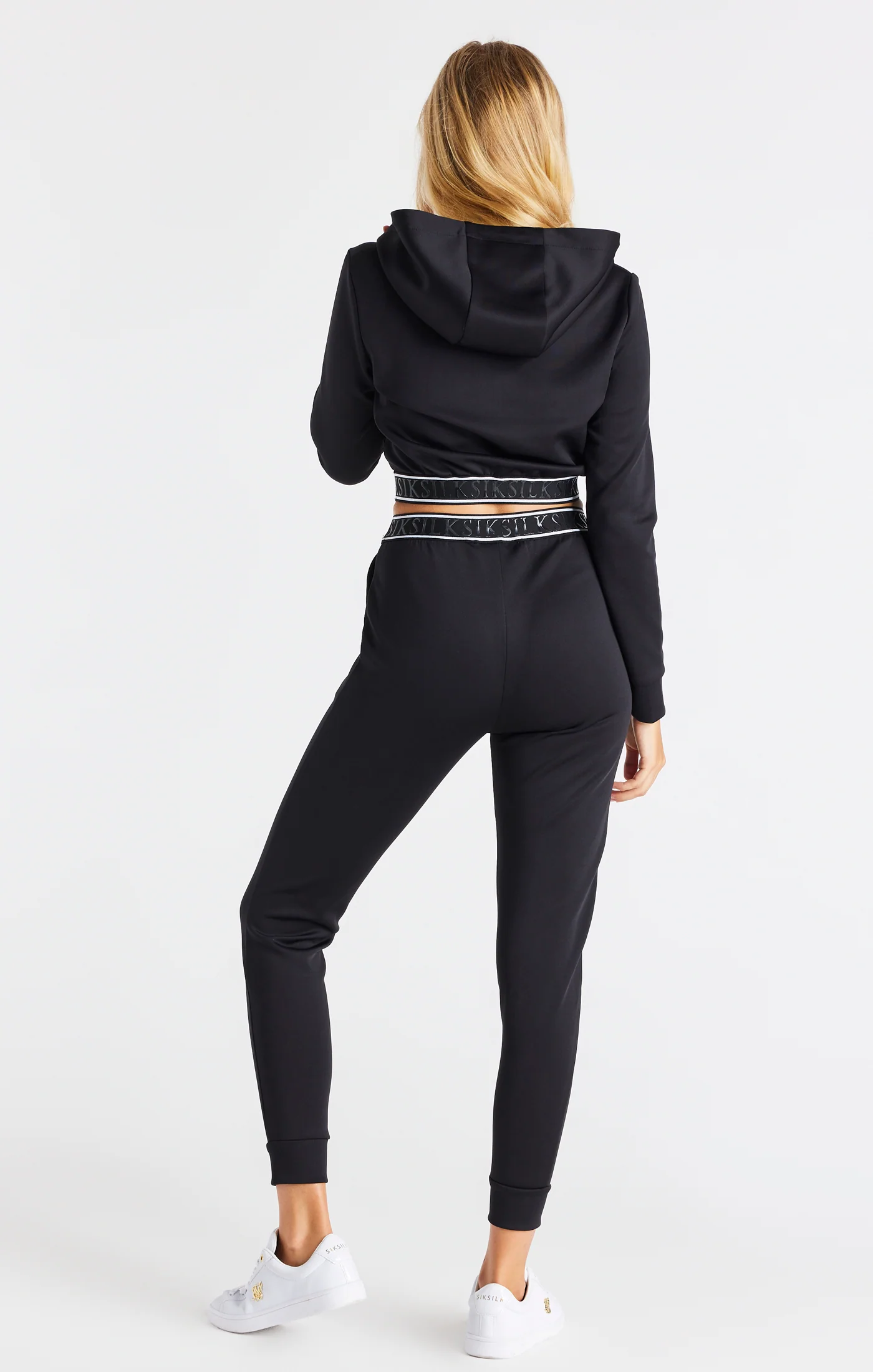 Black Tape Cropped Track Top - Image 5