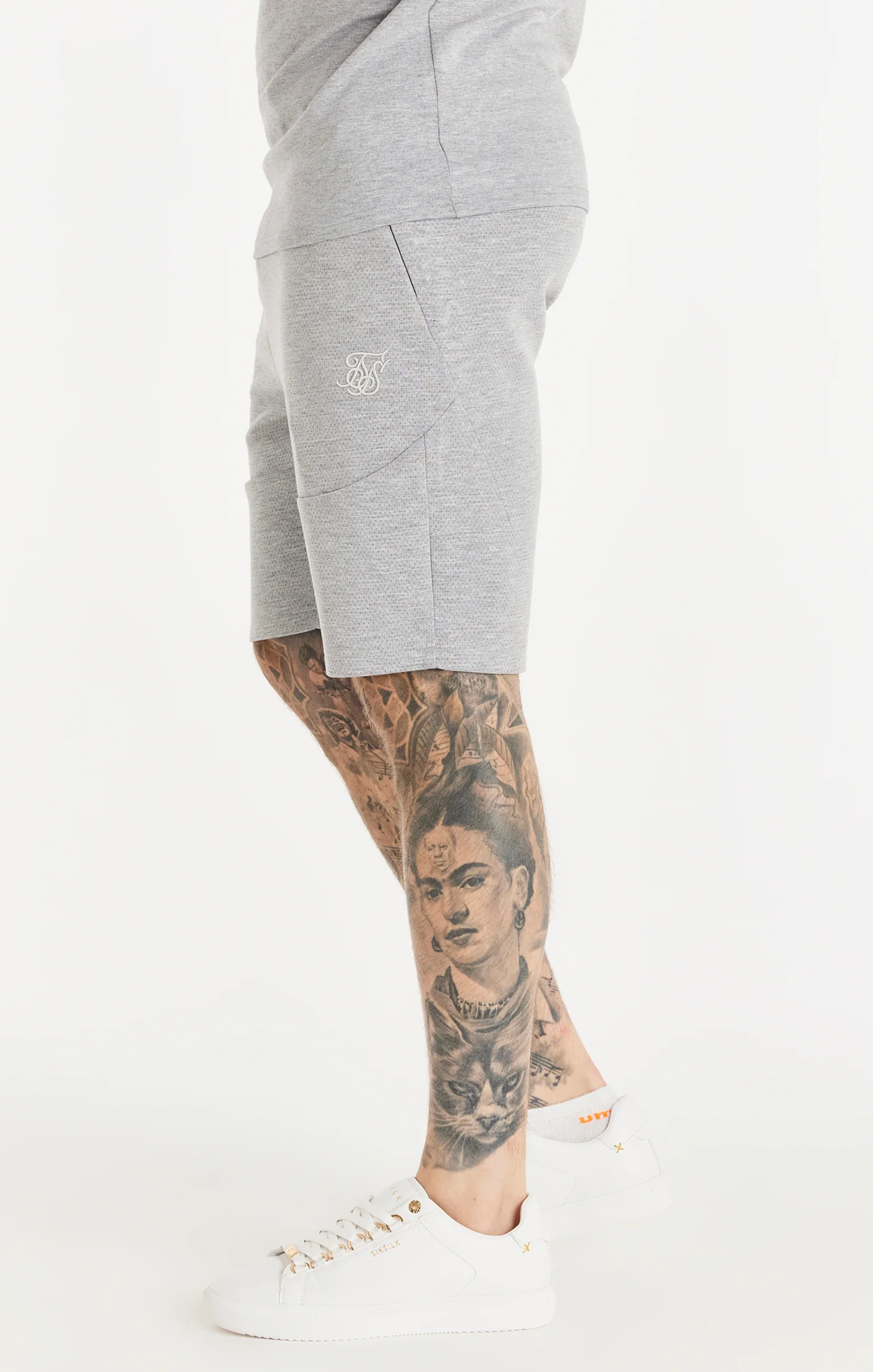 Grey Textured Fitted Short - Image 2