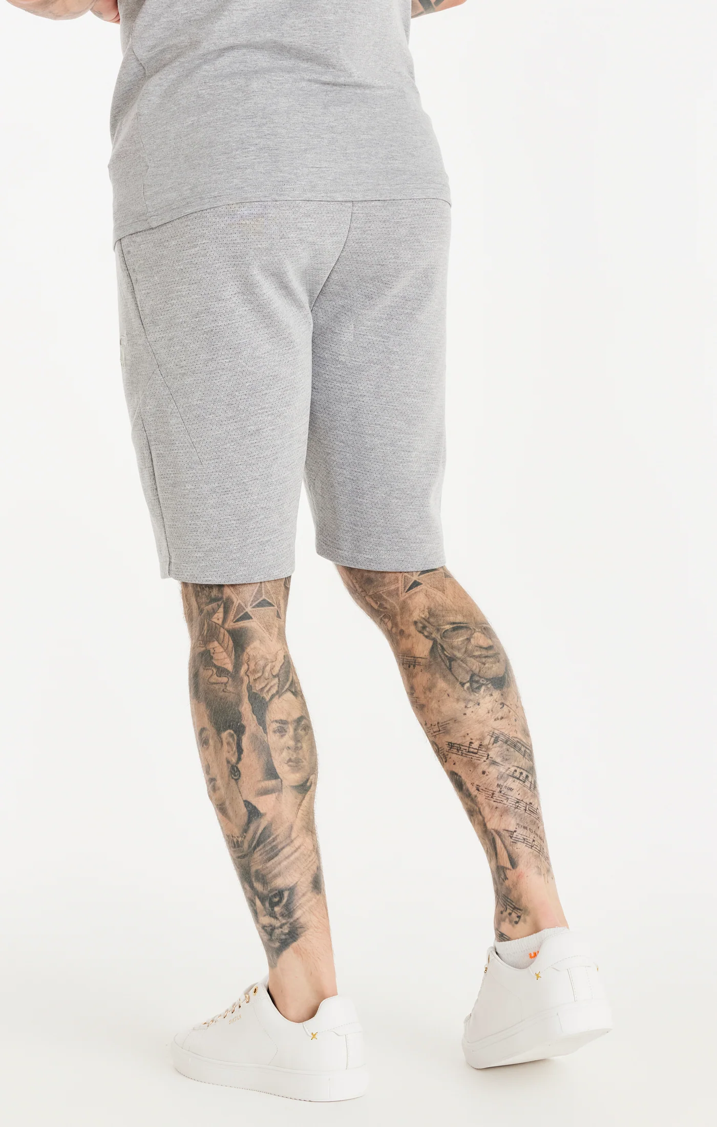 Grey Textured Fitted Short - Image 3