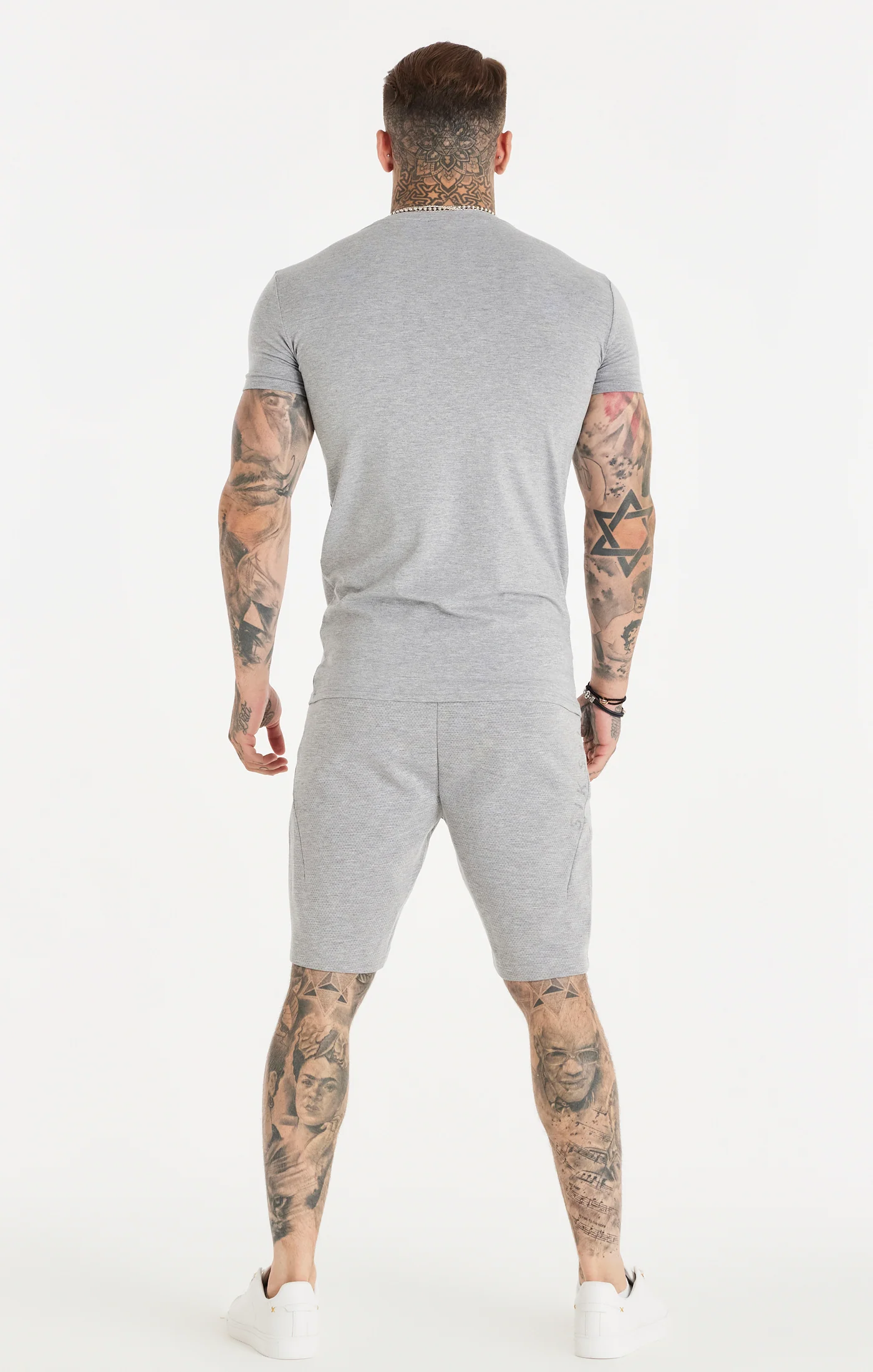 Grey Textured Fitted Short - Image 6