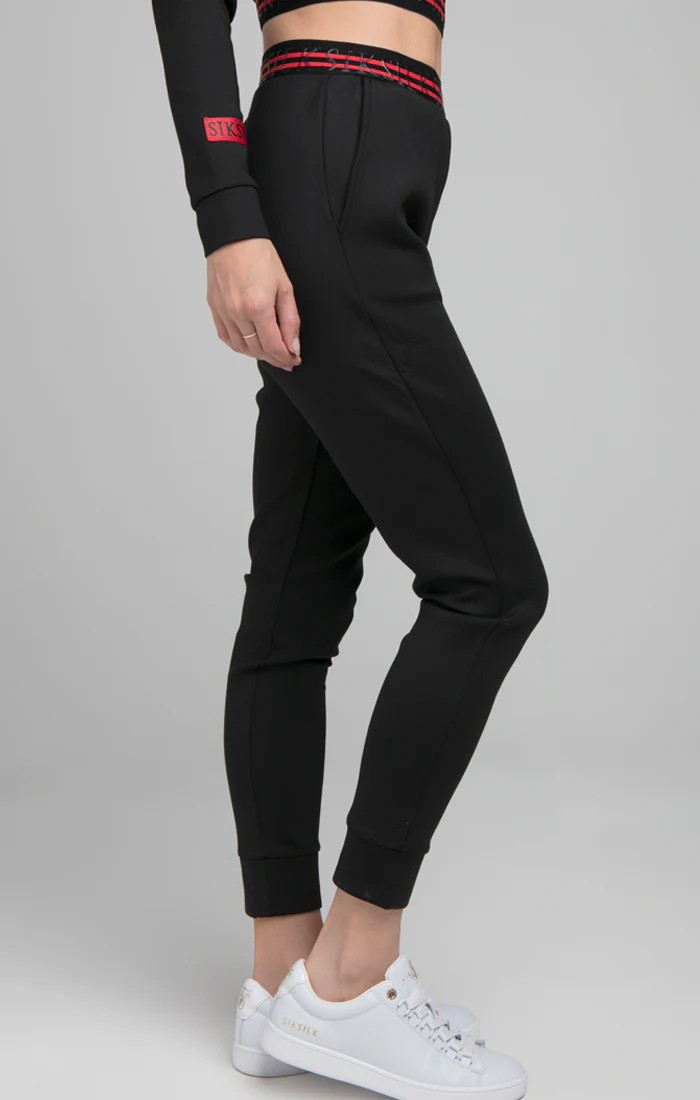 SikSilk Exhibit Pro Track Pants - Black - Image 2