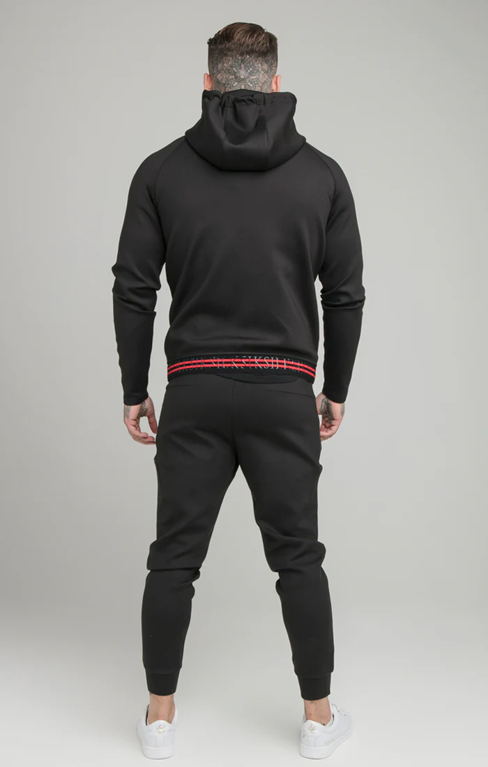 Black Exhibit Zip Through Hoodie - Image 3