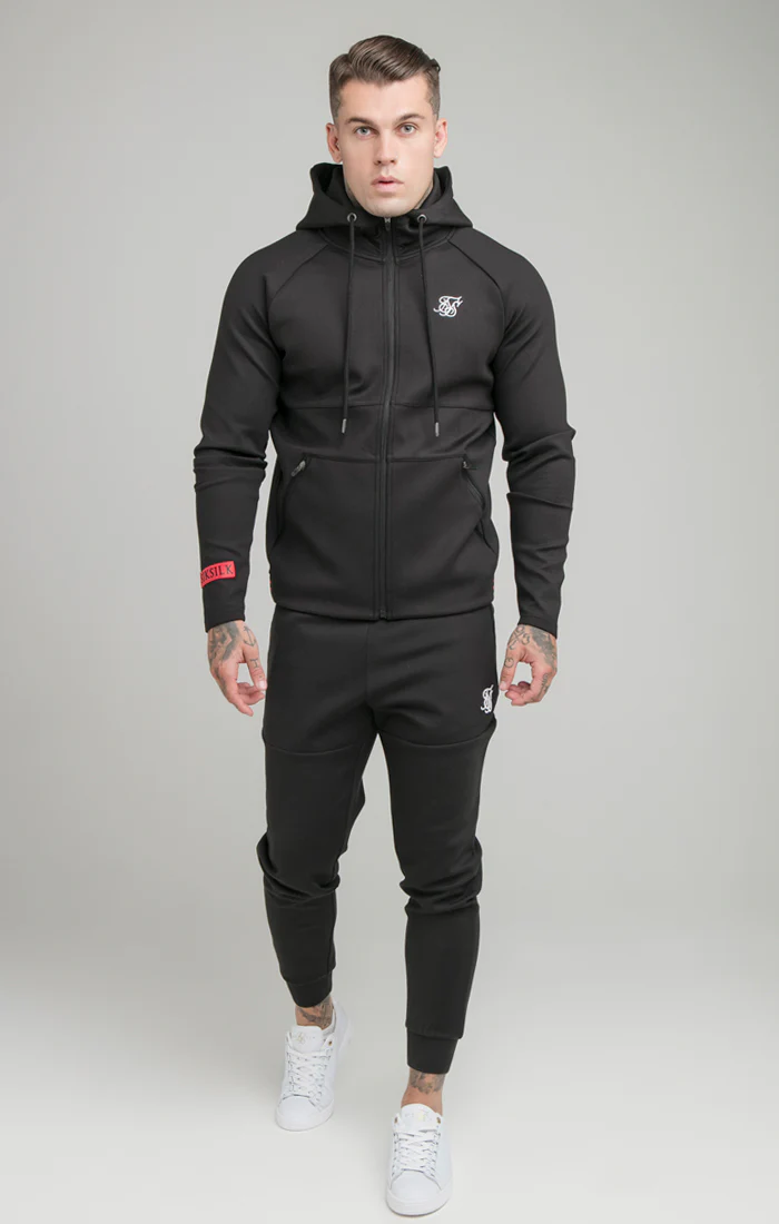 Black Exhibit Zip Through Hoodie - Image 4