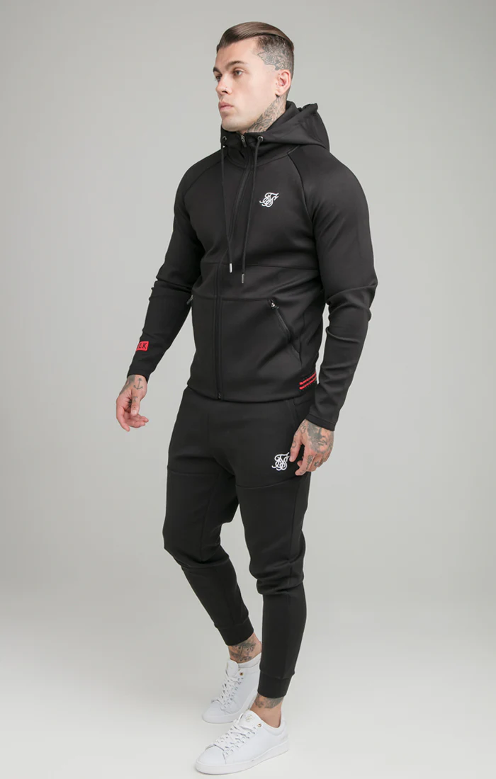 Black Exhibit Zip Through Hoodie - Image 5