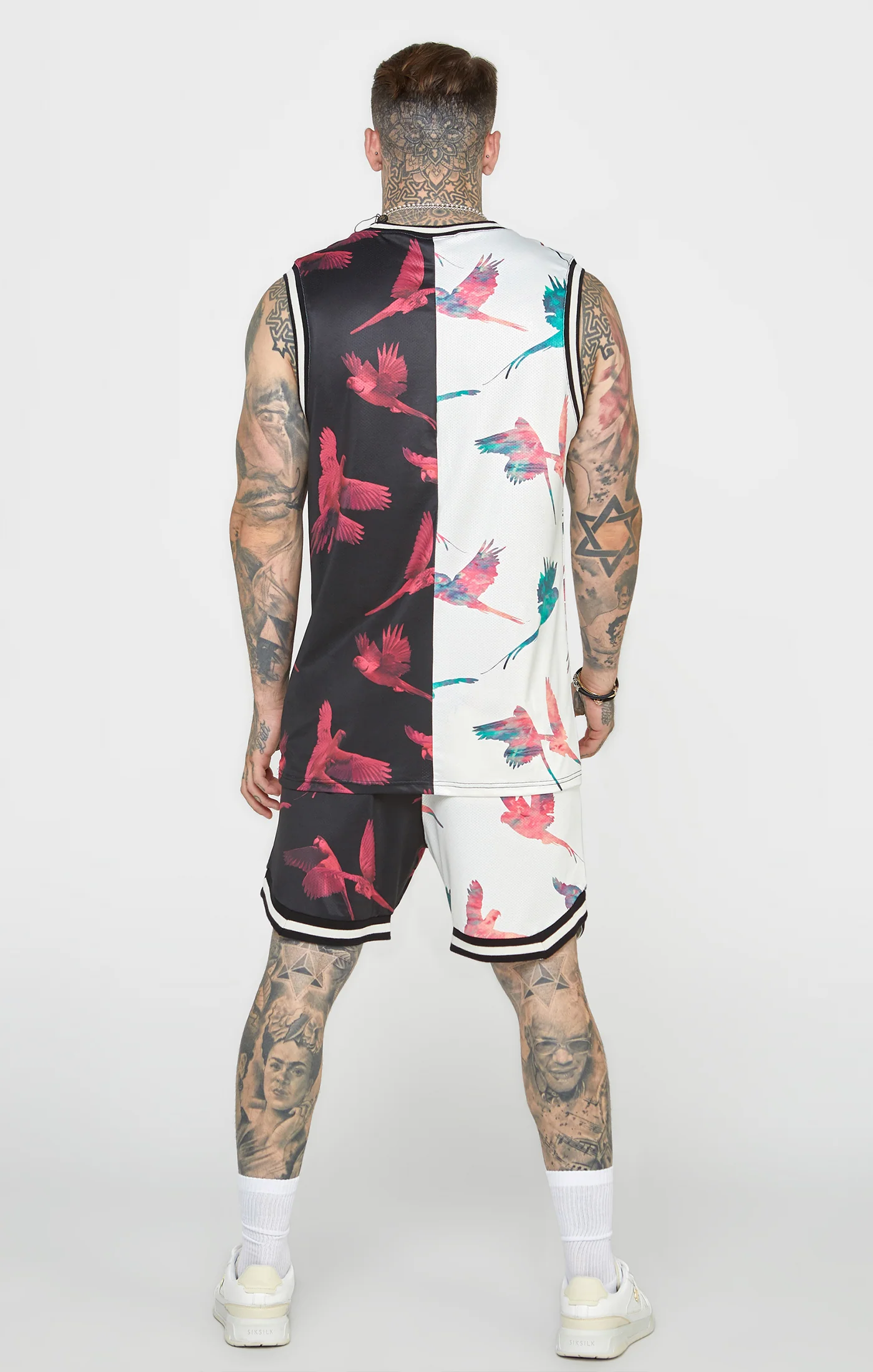 Ecru Print Basketball Vest - Image 5