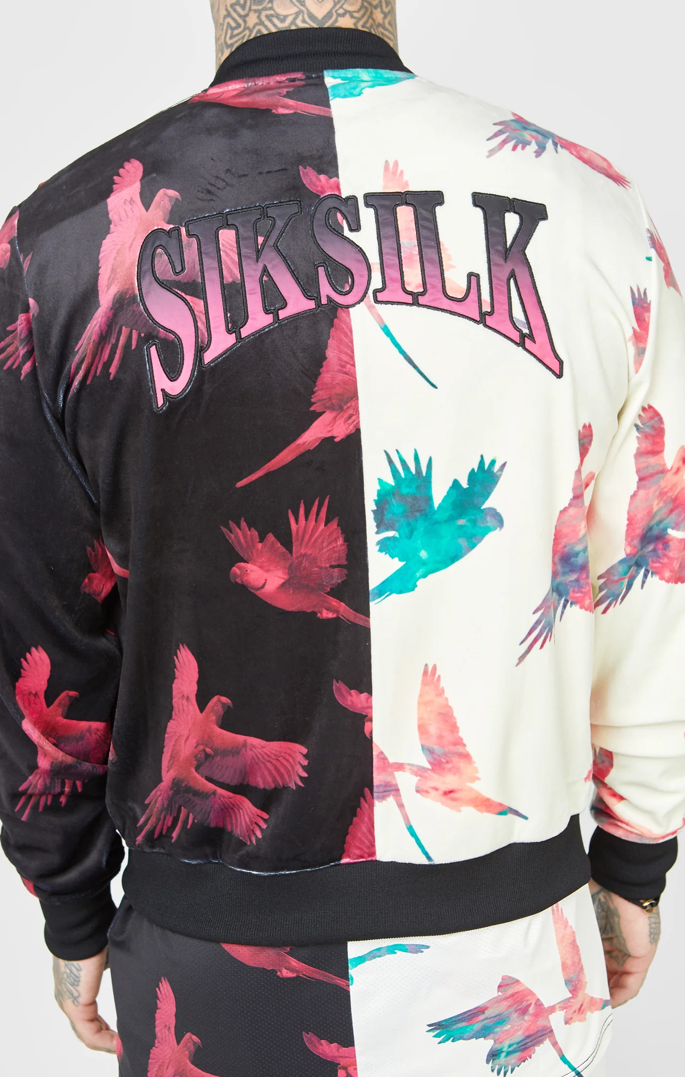 Ecru Print Bomber Jacket - Image 2