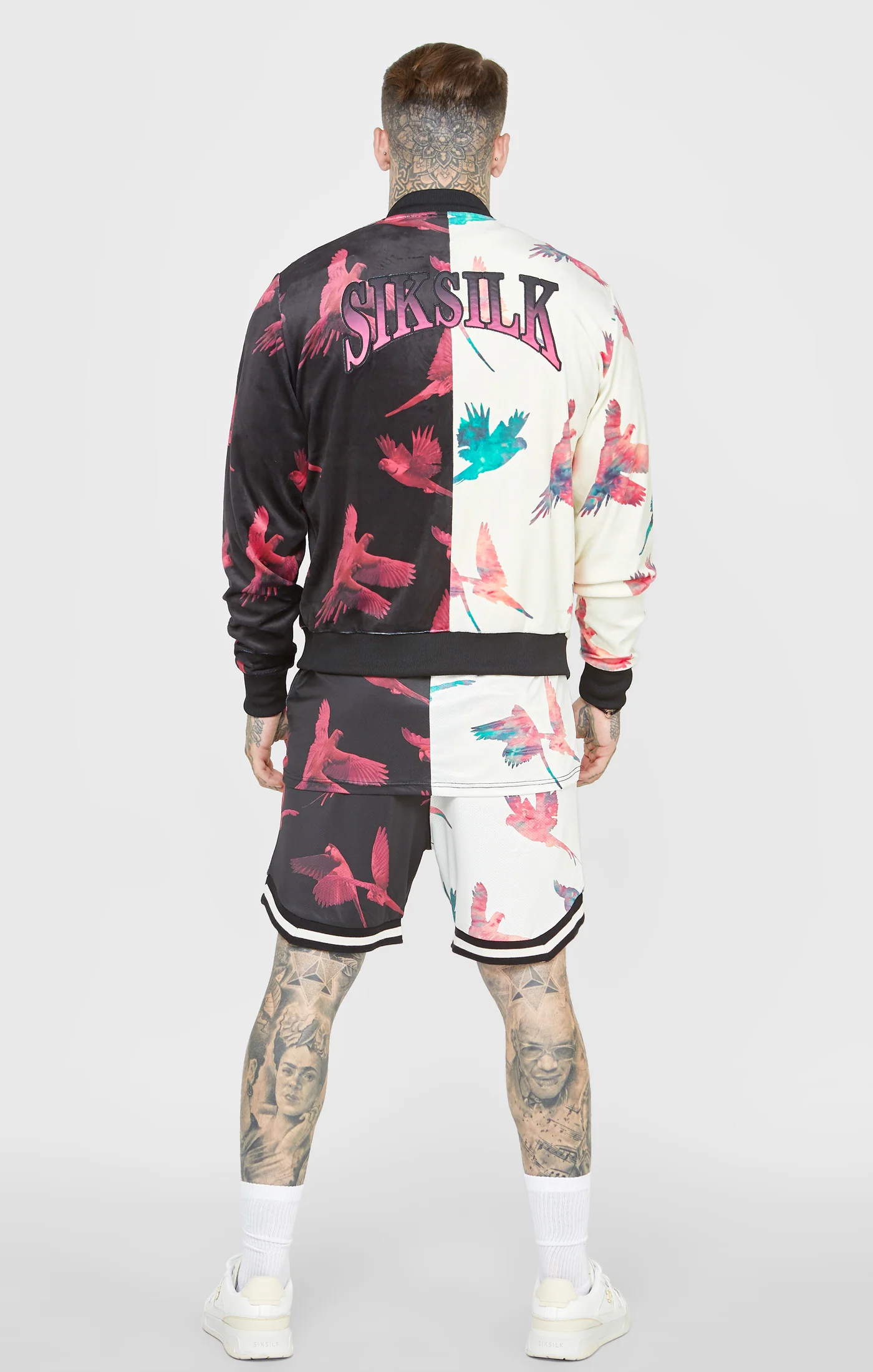 Ecru Print Bomber Jacket - Image 5