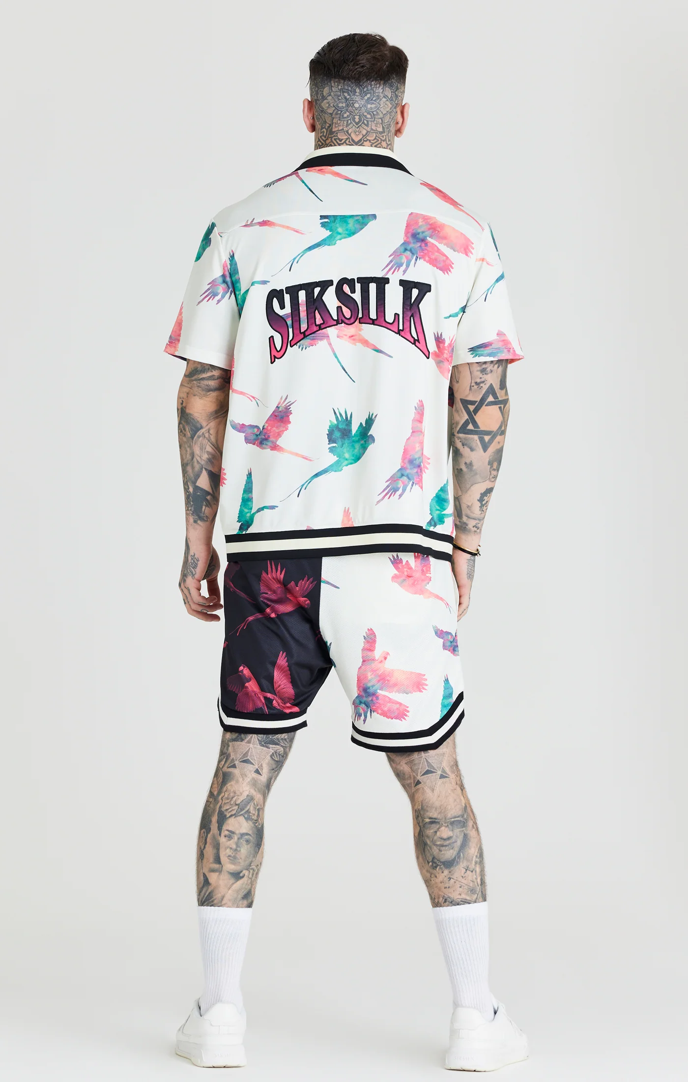 Ecru Print Bowling Shirt - Image 5