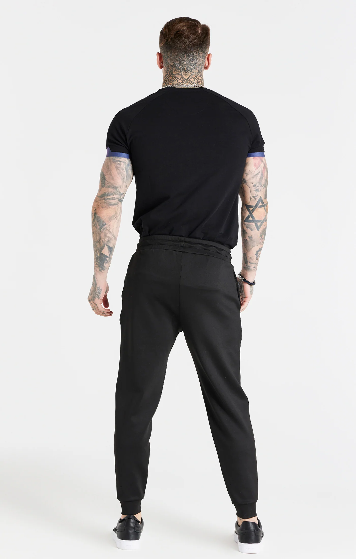Black Fade Raglan Muscle Fit T-Shirt - Image 5