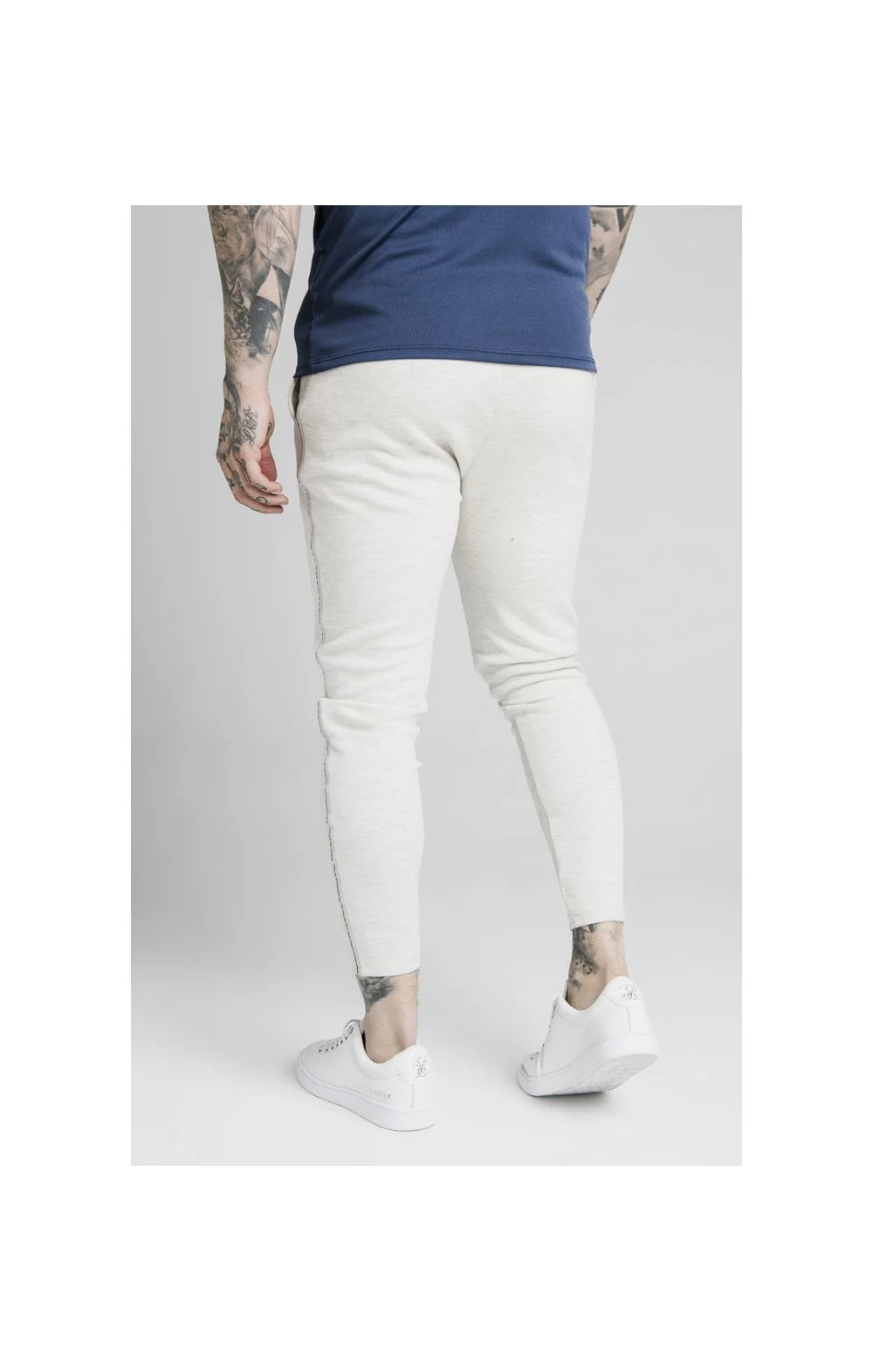 SikSilk Exposed Tape Jogger - Light Grey - Image 3