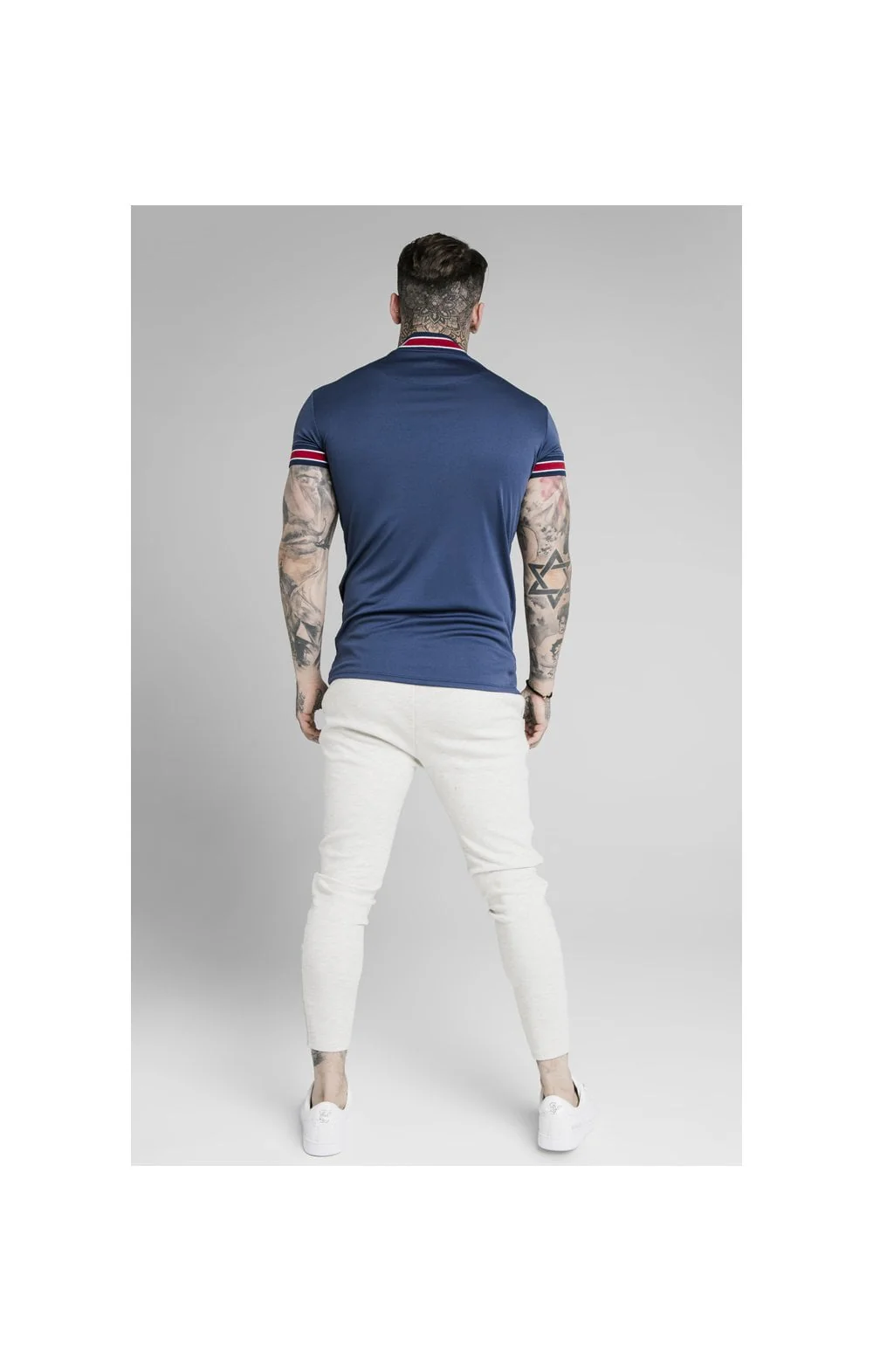 SikSilk Exposed Tape Jogger - Light Grey - Image 7