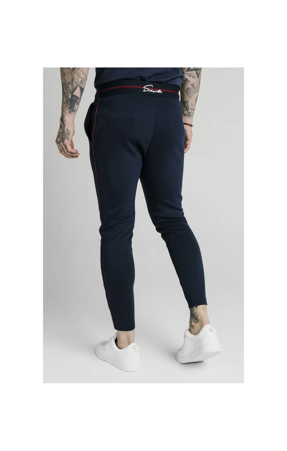 SikSilk Exposed Tape Jogger - Navy - Image 7