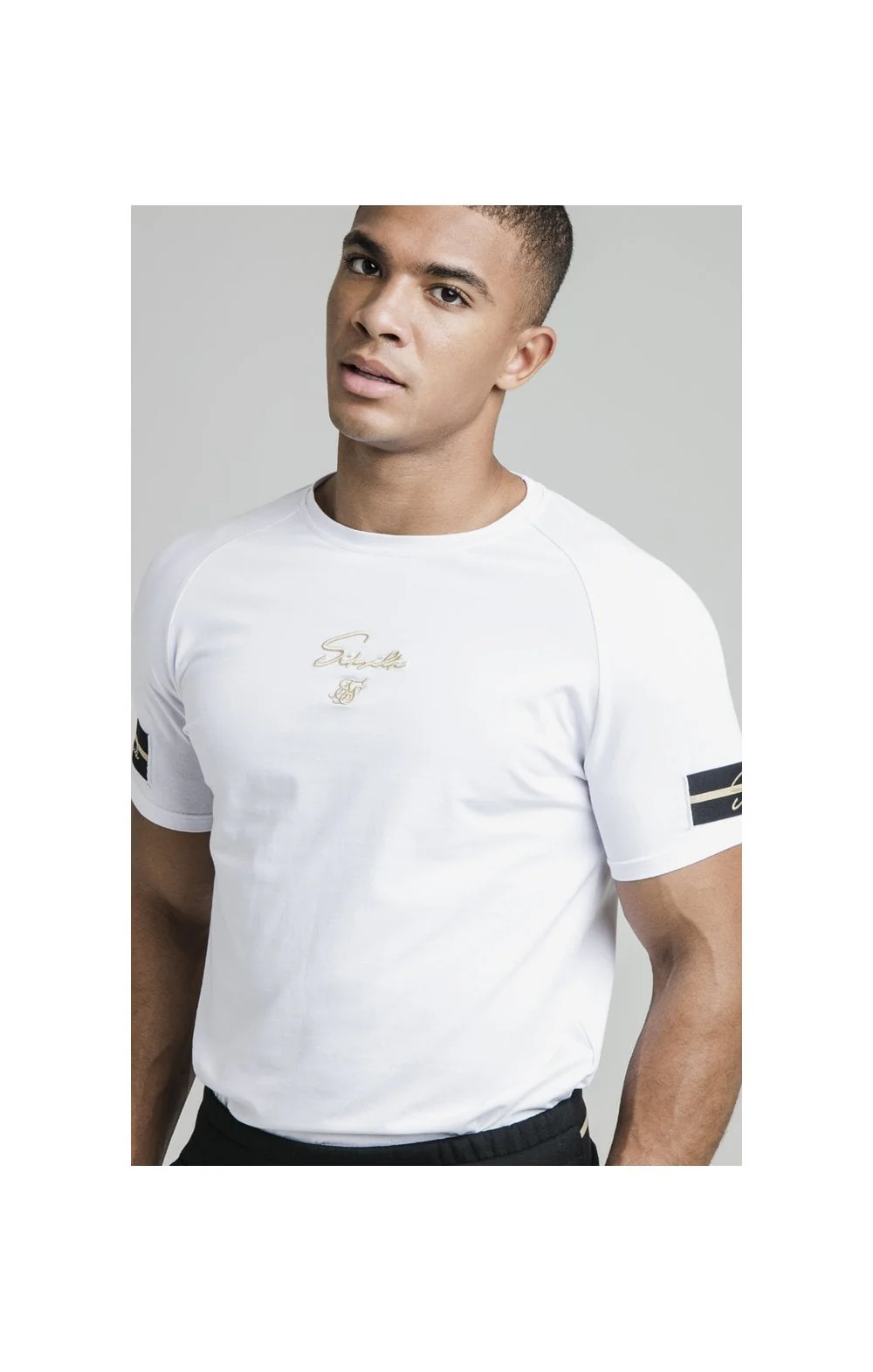White Raglan Muscle Fit T-Shirt - Image 2