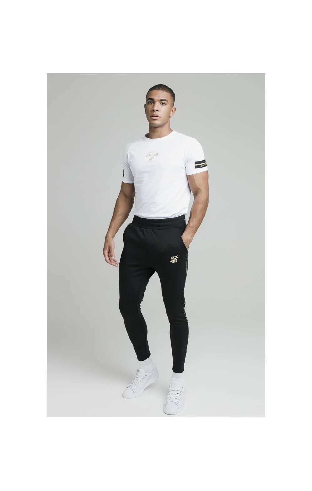 White Raglan Muscle Fit T-Shirt - Image 4