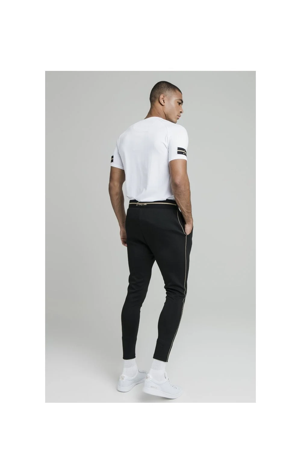 White Raglan Muscle Fit T-Shirt - Image 5