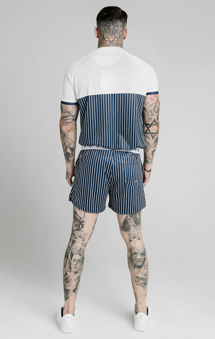 Navy Elasticated Swim Short - Image 5