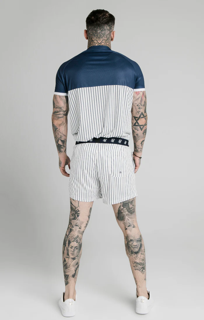 White Stripe Elasticated Swim Short - Image 5