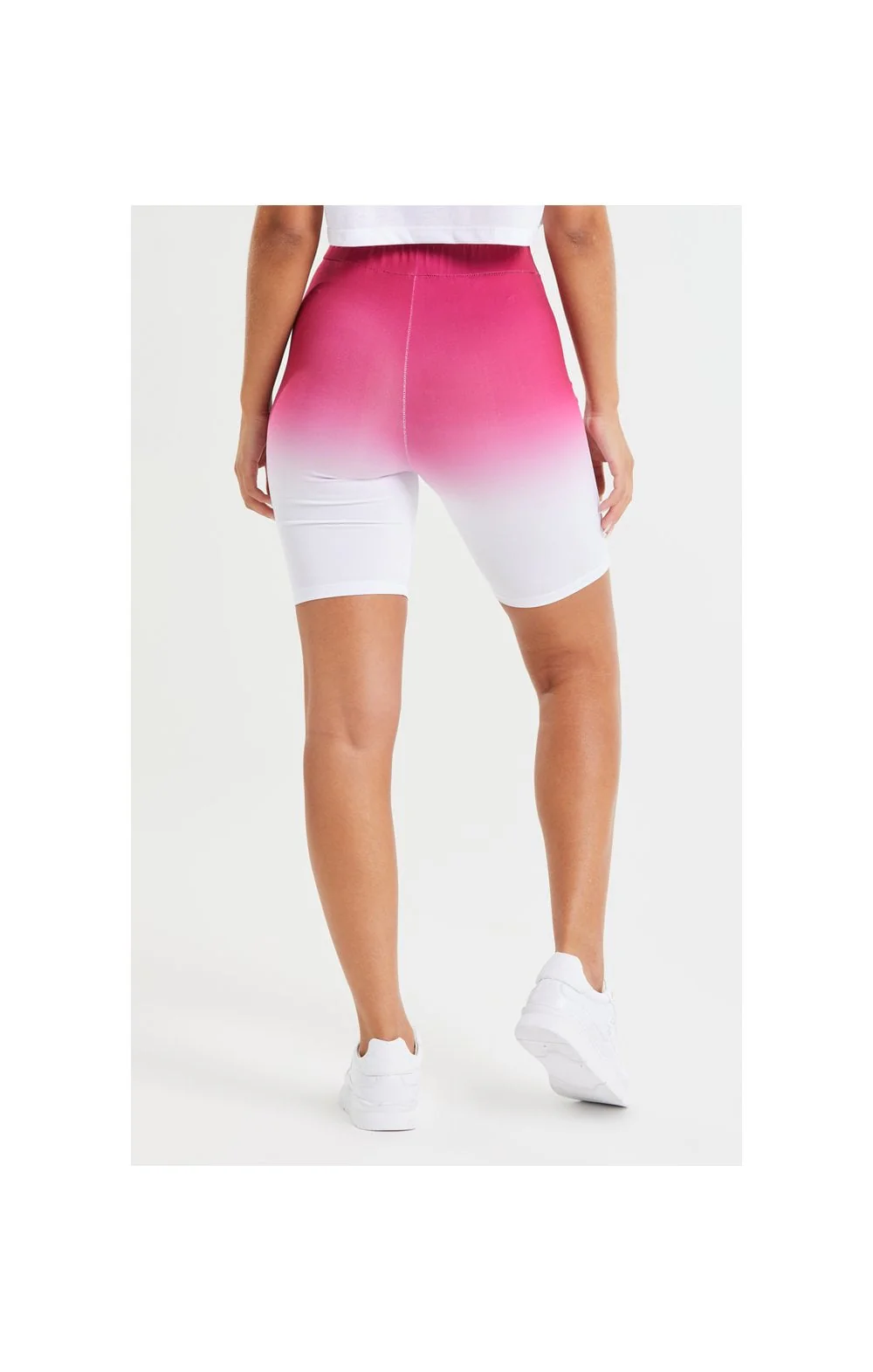 SikSilk Fade Cycle Short - Pink & White - Image 4