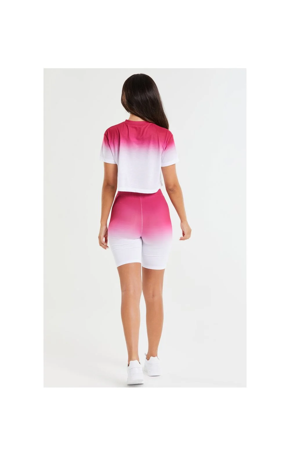 SikSilk Fade Cycle Short - Pink & White - Image 7