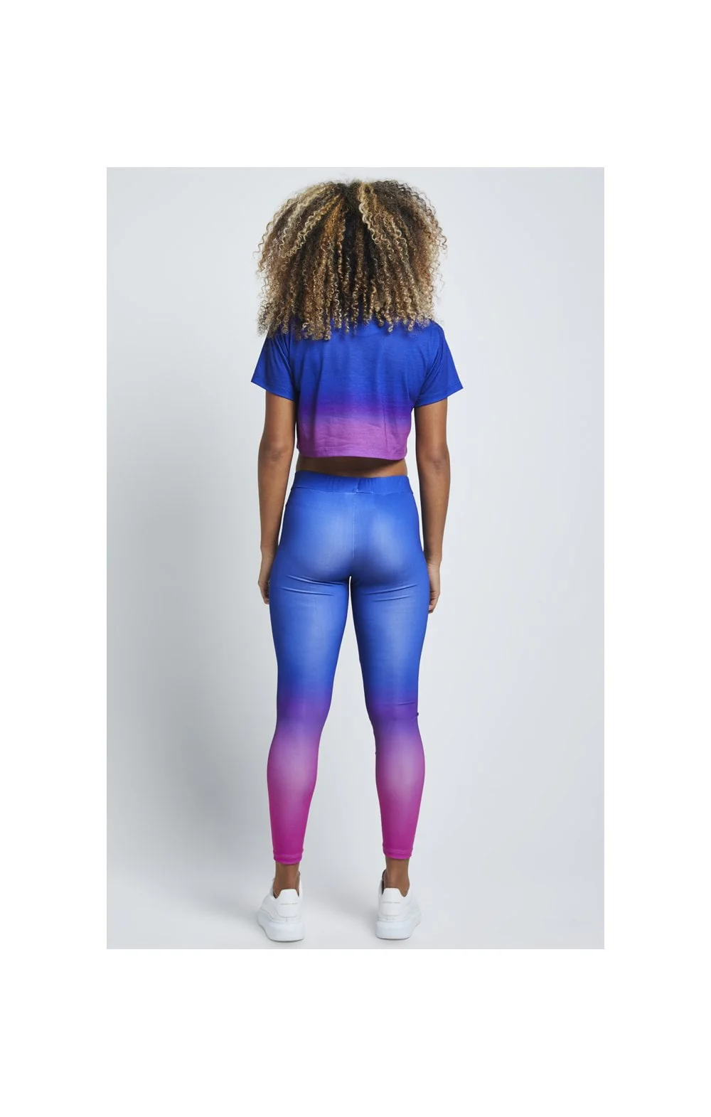 SikSilk Fade Leggings – Blue & Rose - Image 5