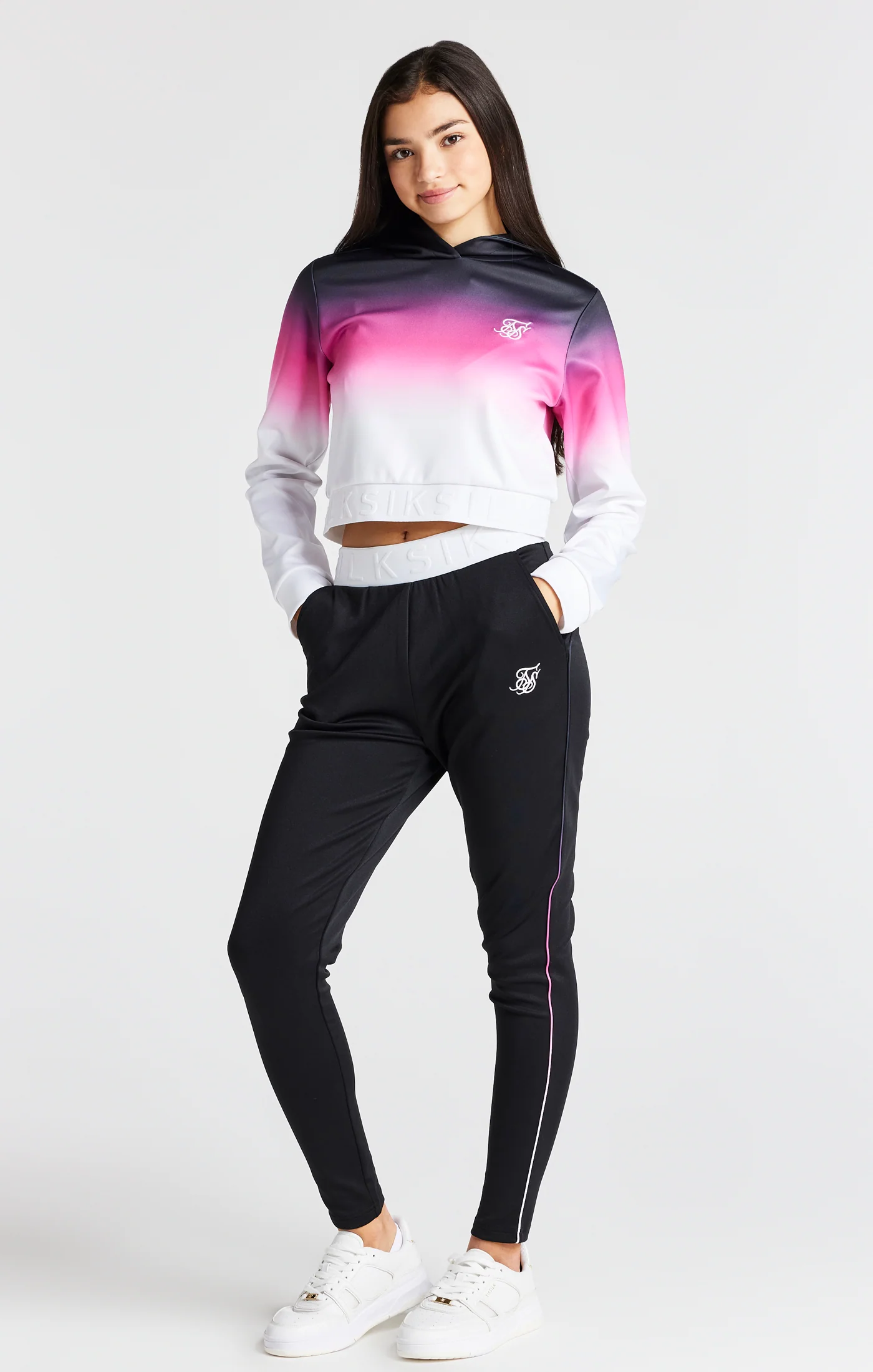 Girls Black Fade Hoodie - Image 3