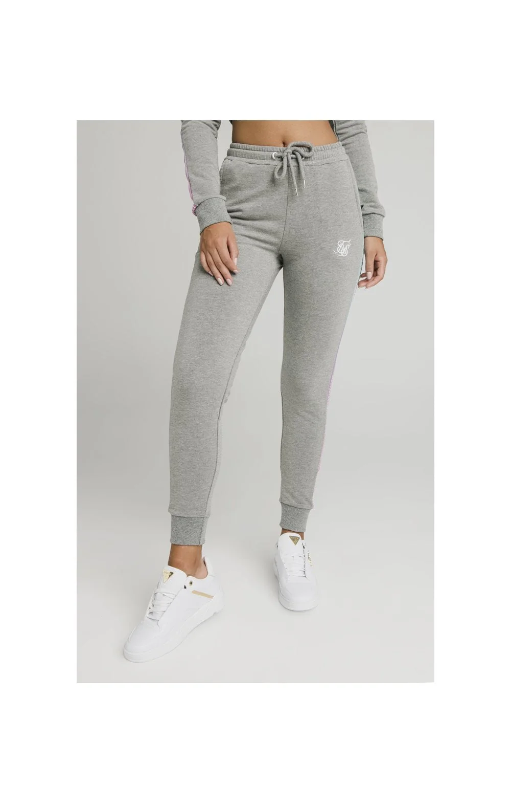 SikSilk Fade Runner Track Pants - Grey Marl - Image 7