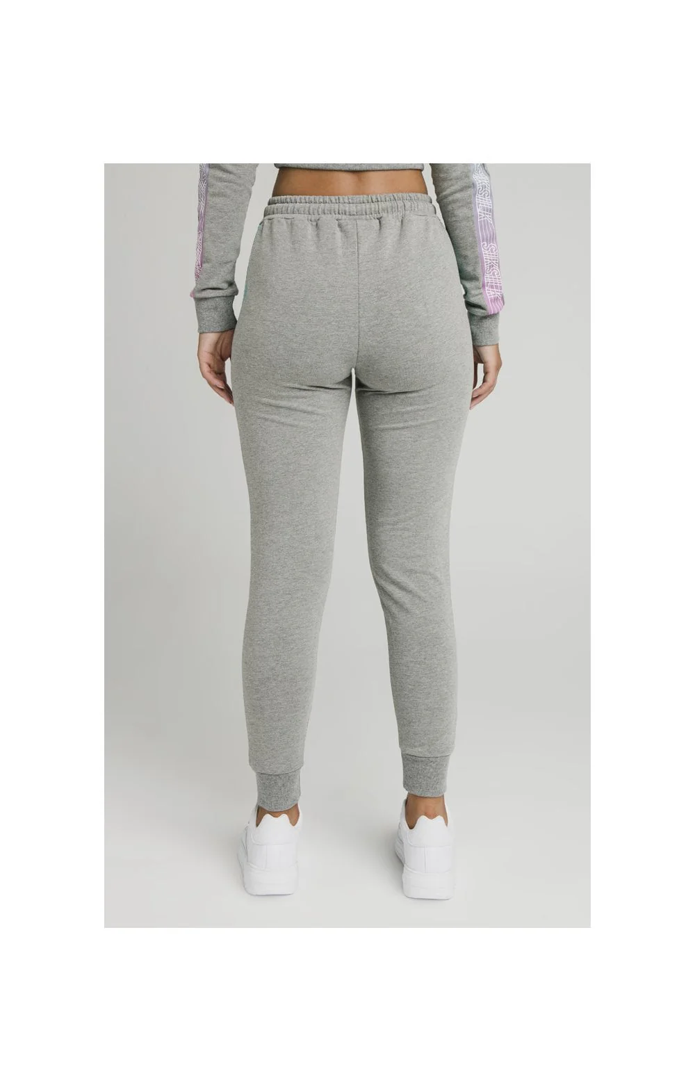 SikSilk Fade Runner Track Pants - Grey Marl - Image 9