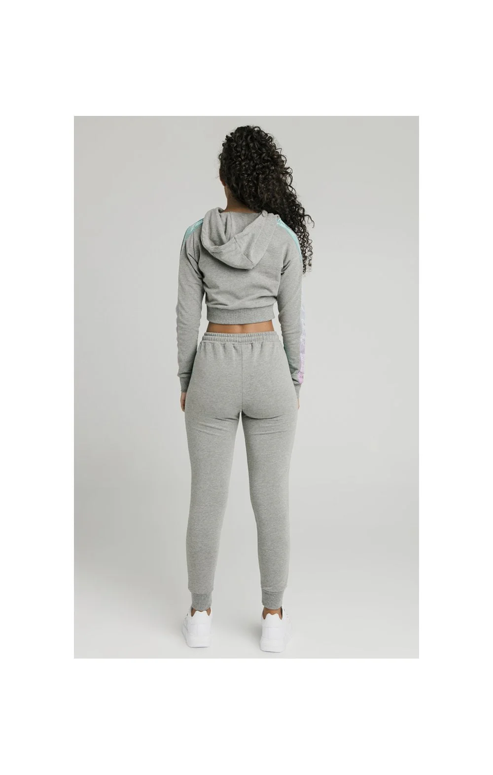 SikSilk Fade Runner Track Top - Grey Marl - Image 6
