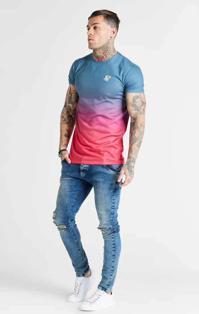 Grey Fade Muscle Fit T-Shirt - Image 3