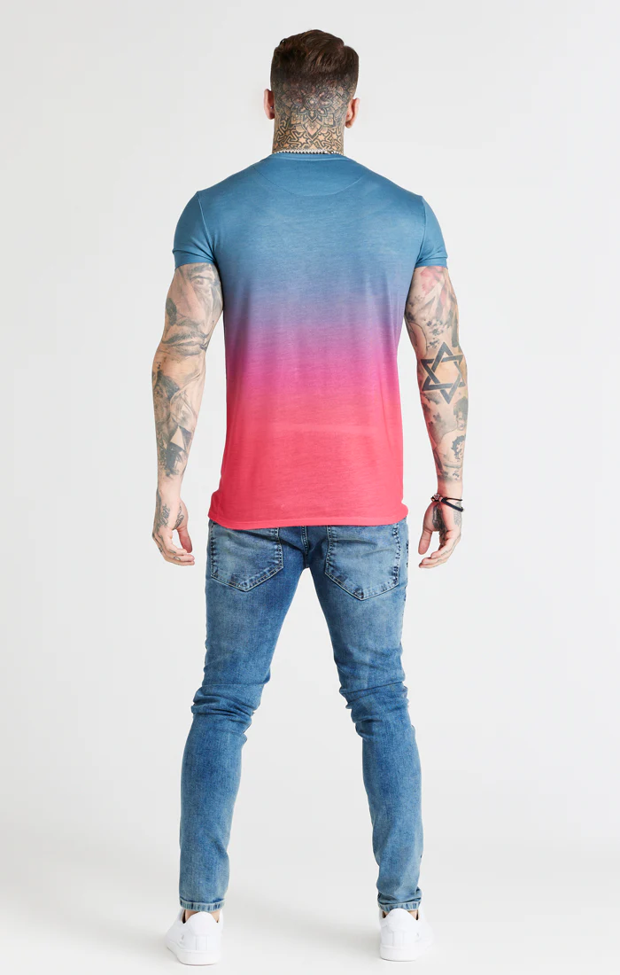 Grey Fade Muscle Fit T-Shirt - Image 4