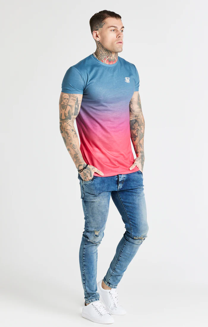 Grey Fade Muscle Fit T-Shirt - Image 5