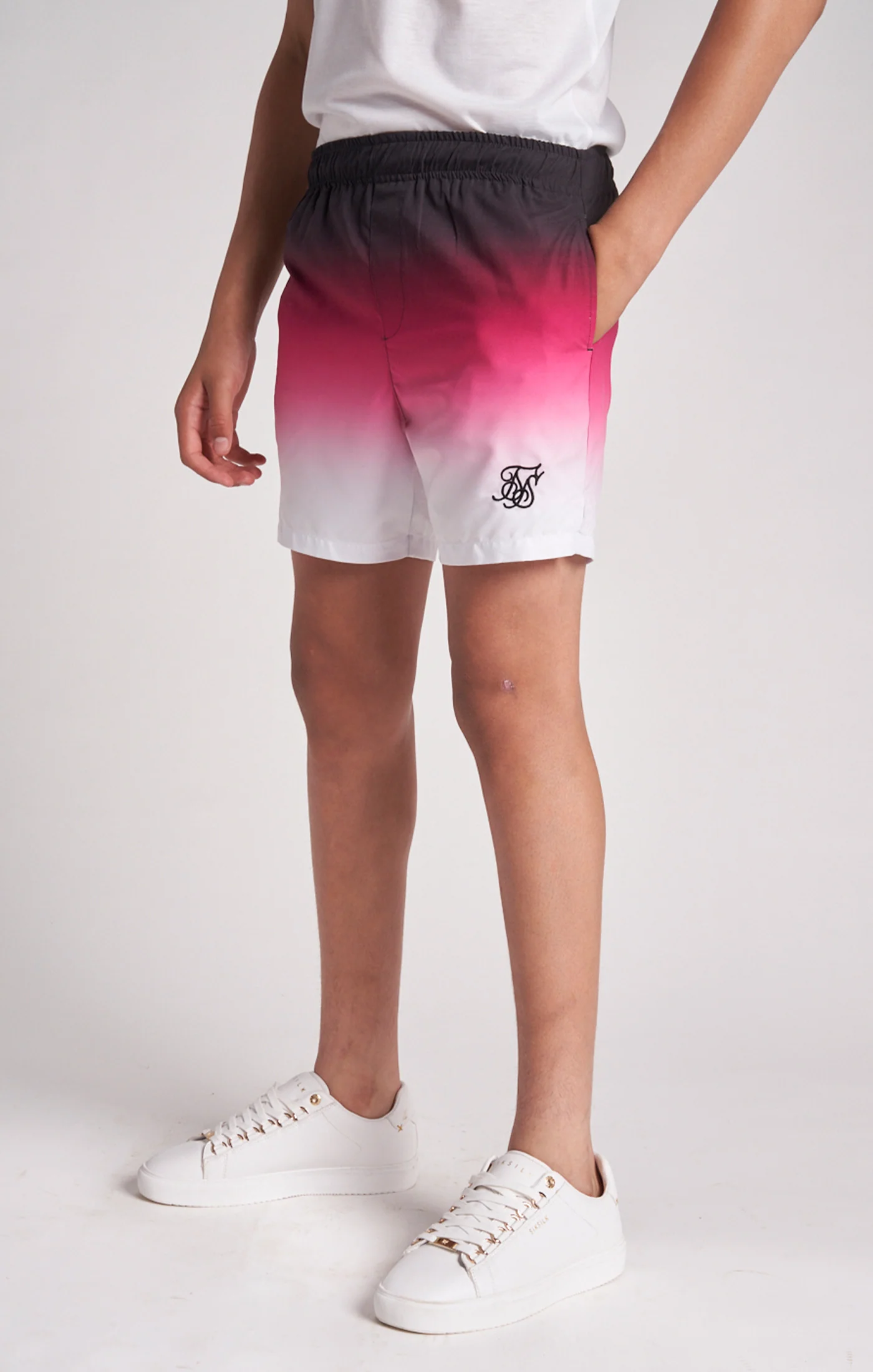 Boys Pink Fade Swim Short - Image 2