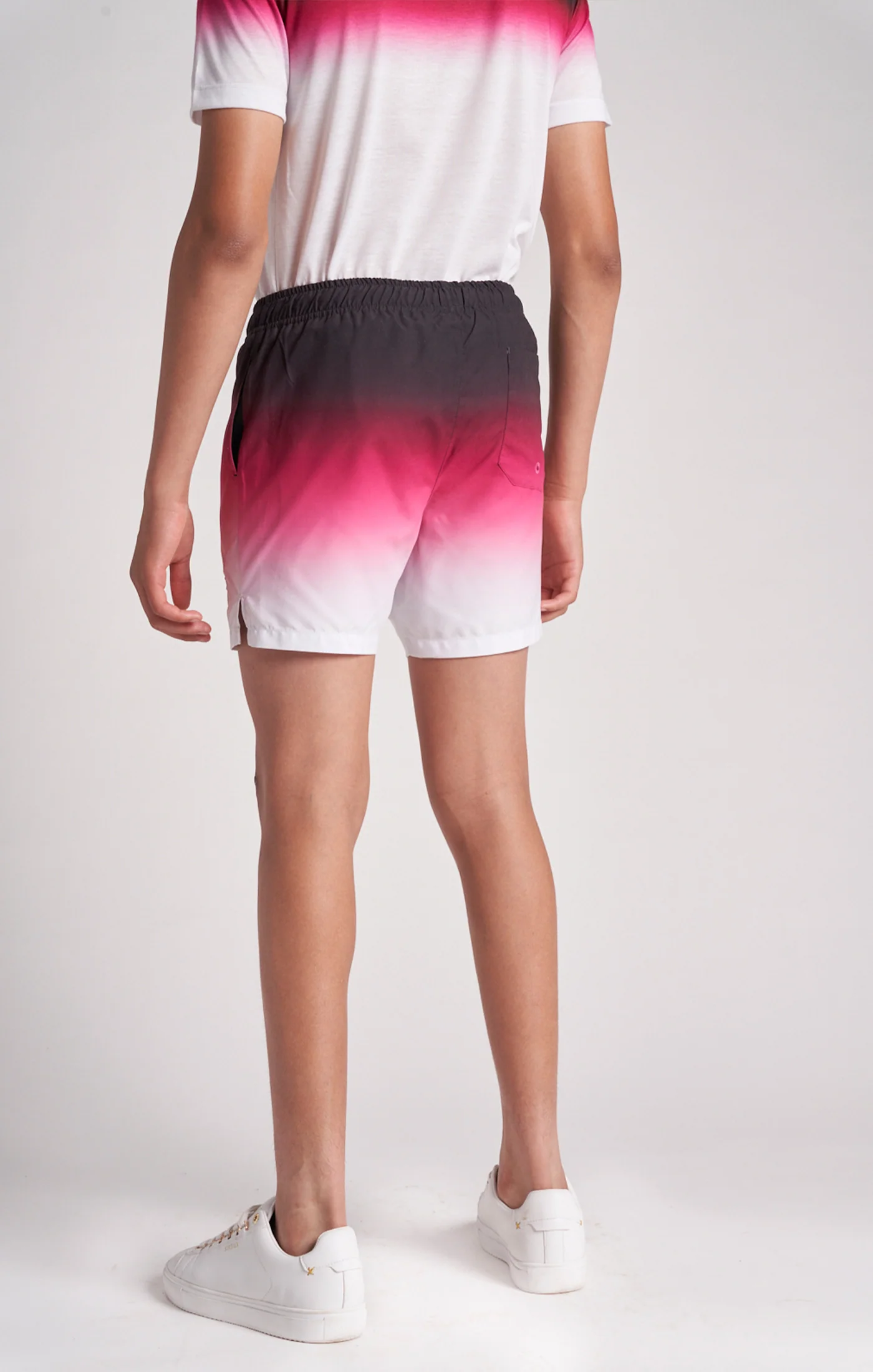 Boys Pink Fade Swim Short - Image 4