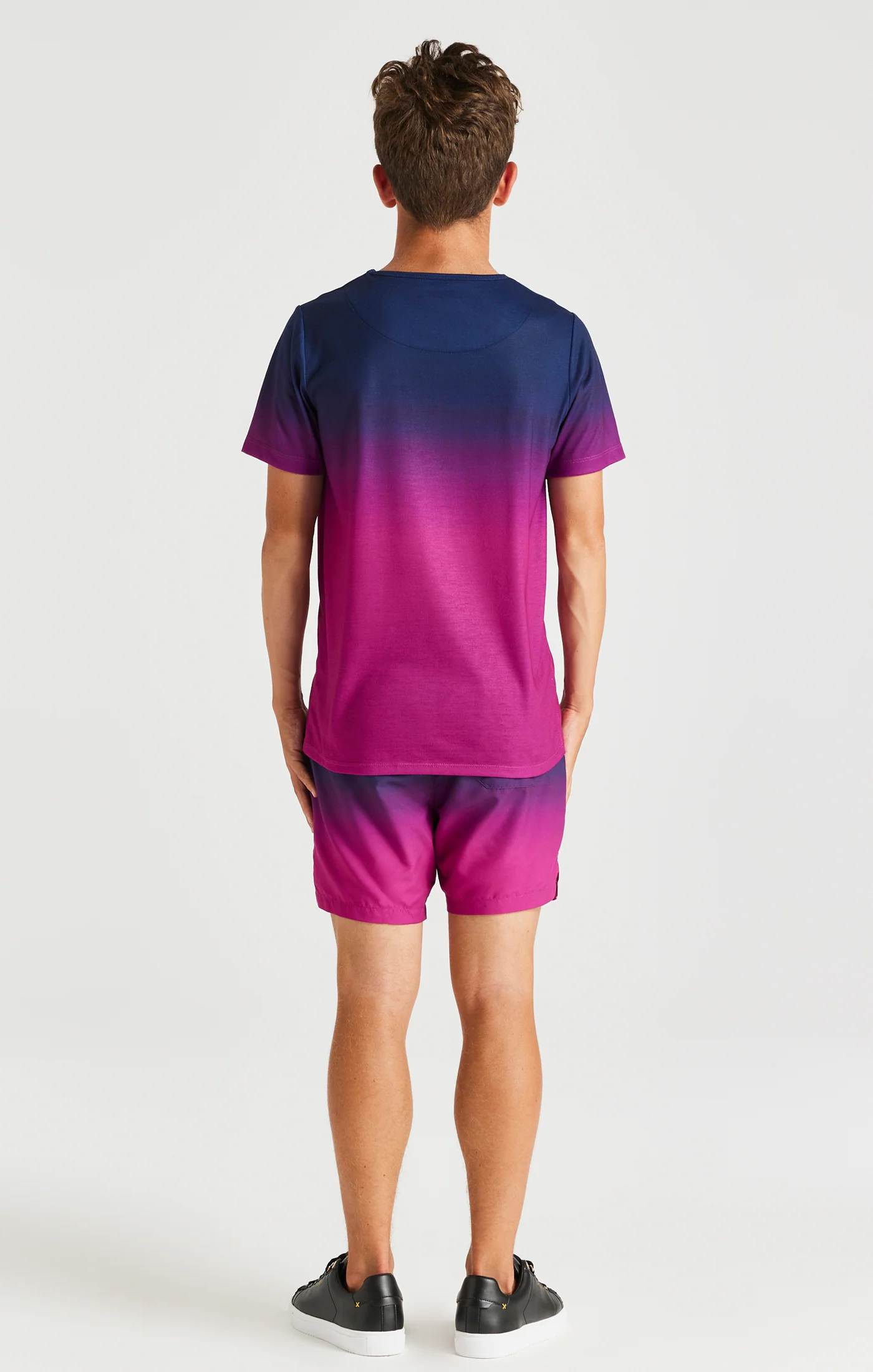 SikSilk Fade Swim Shorts - Navy & Pink - Image 5