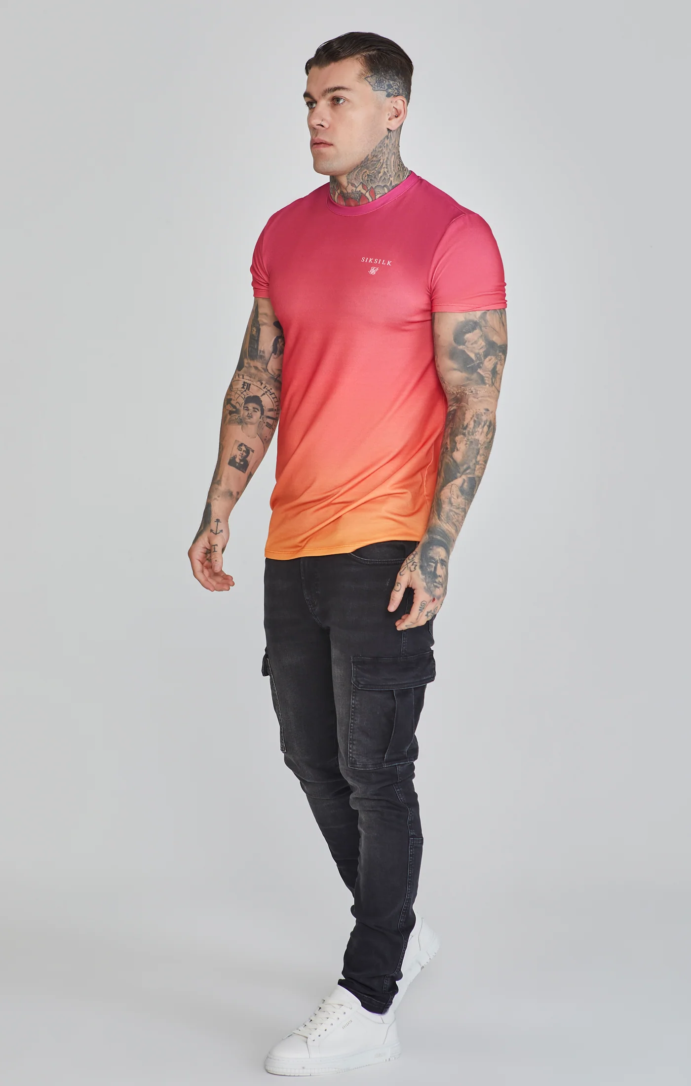 Pink Yellow Fade T-Shirt - Image 4