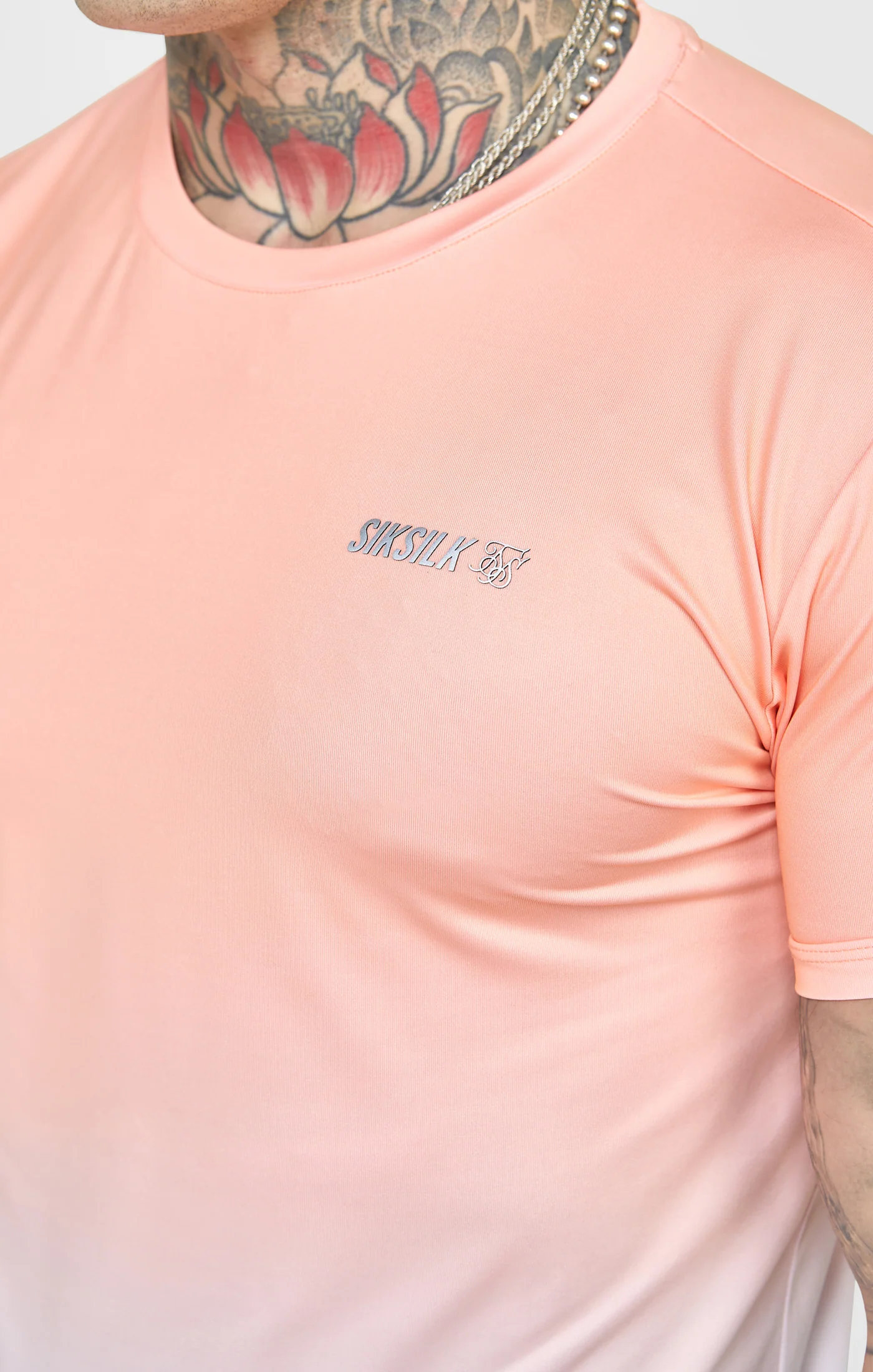Coral Sports Fade Muscle Fit T-Shirt - Image 2