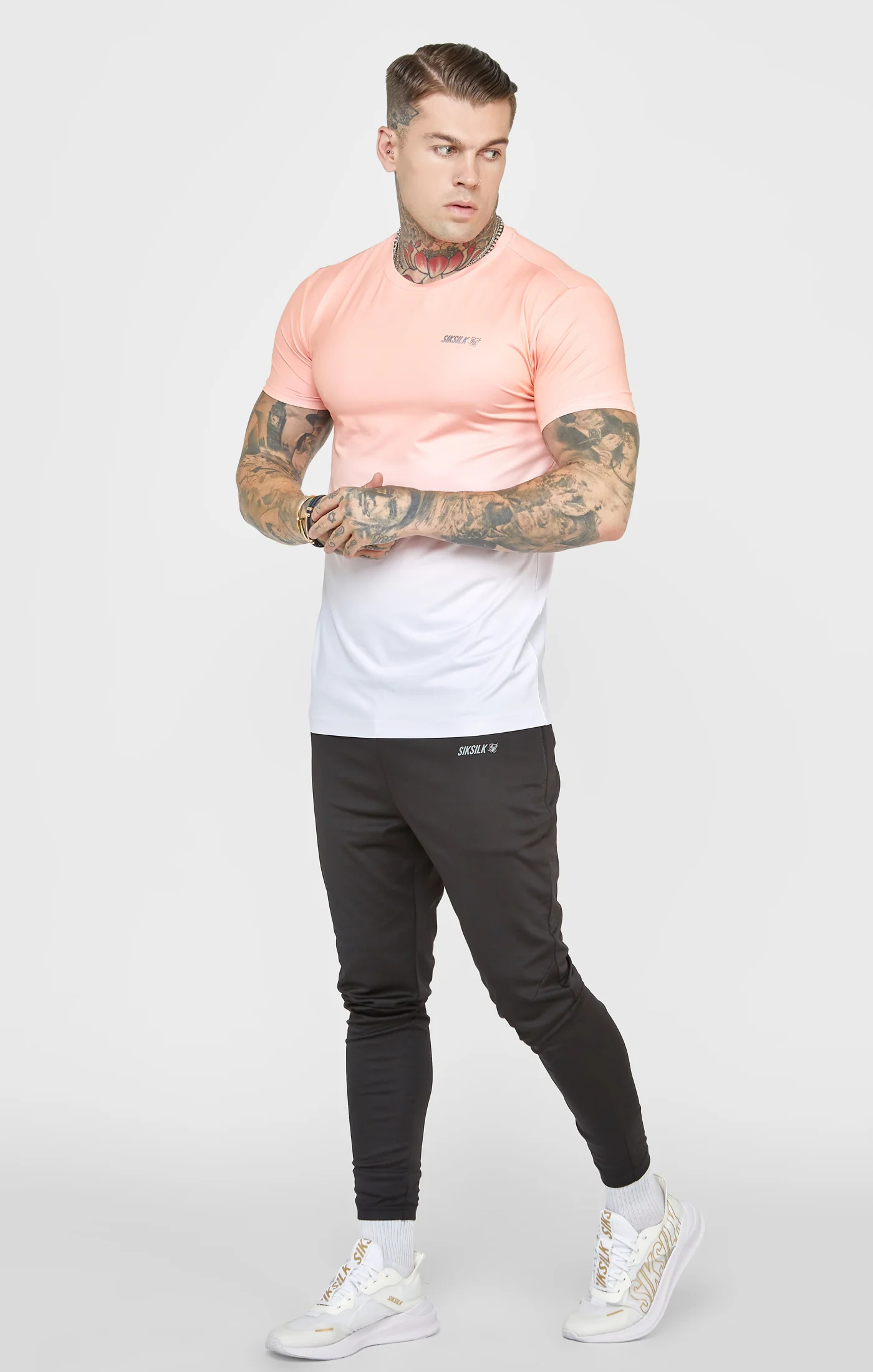 Coral Sports Fade Muscle Fit T-Shirt - Image 3