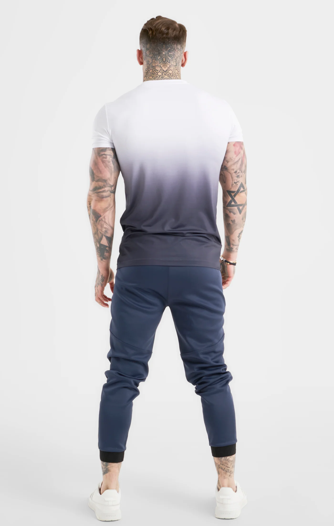 Navy Sports Fade T-Shirt - Image 5